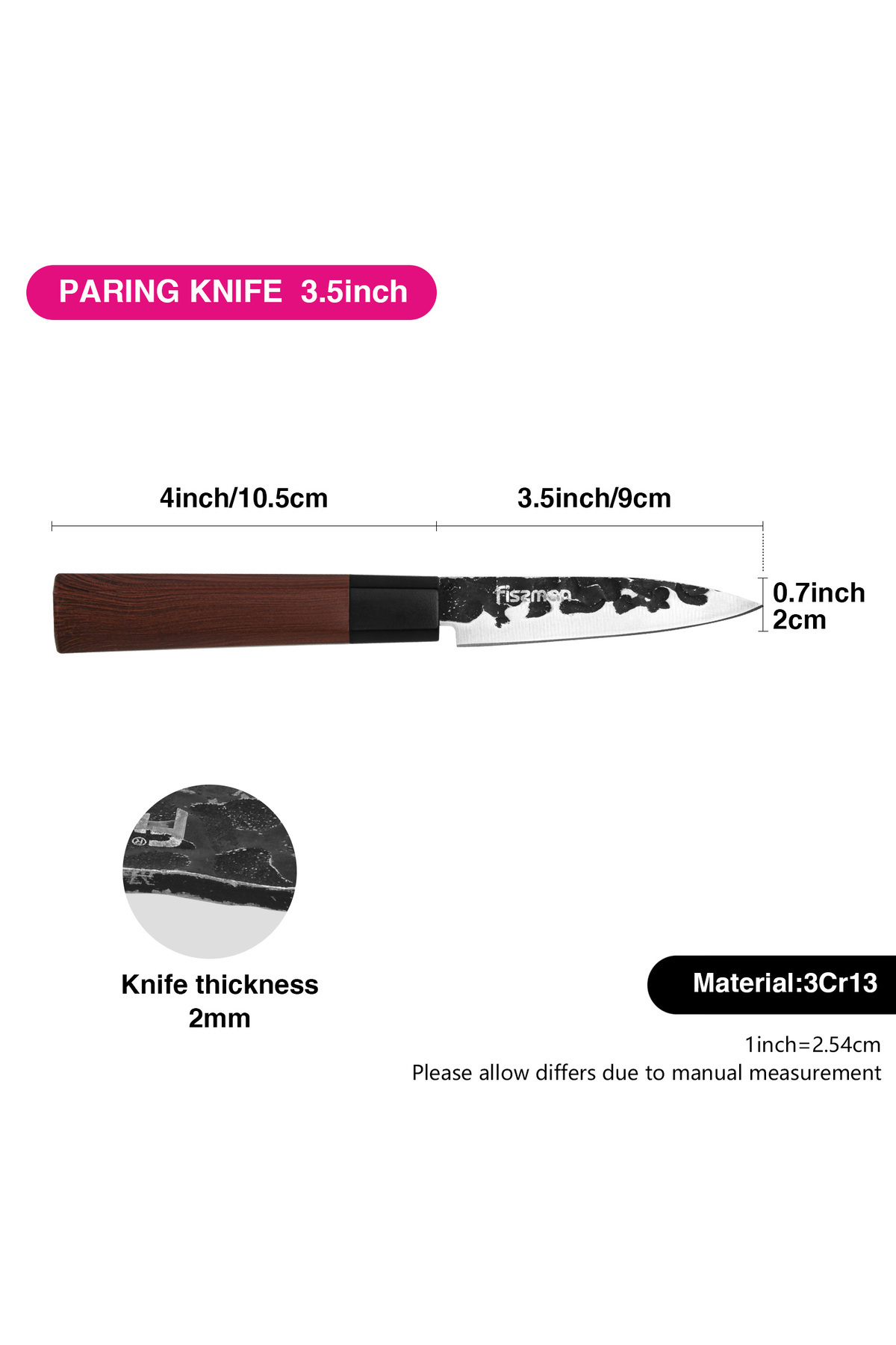 Fissman-3.5" Paring Knife Kendo Series (3CR13 Steel) 5