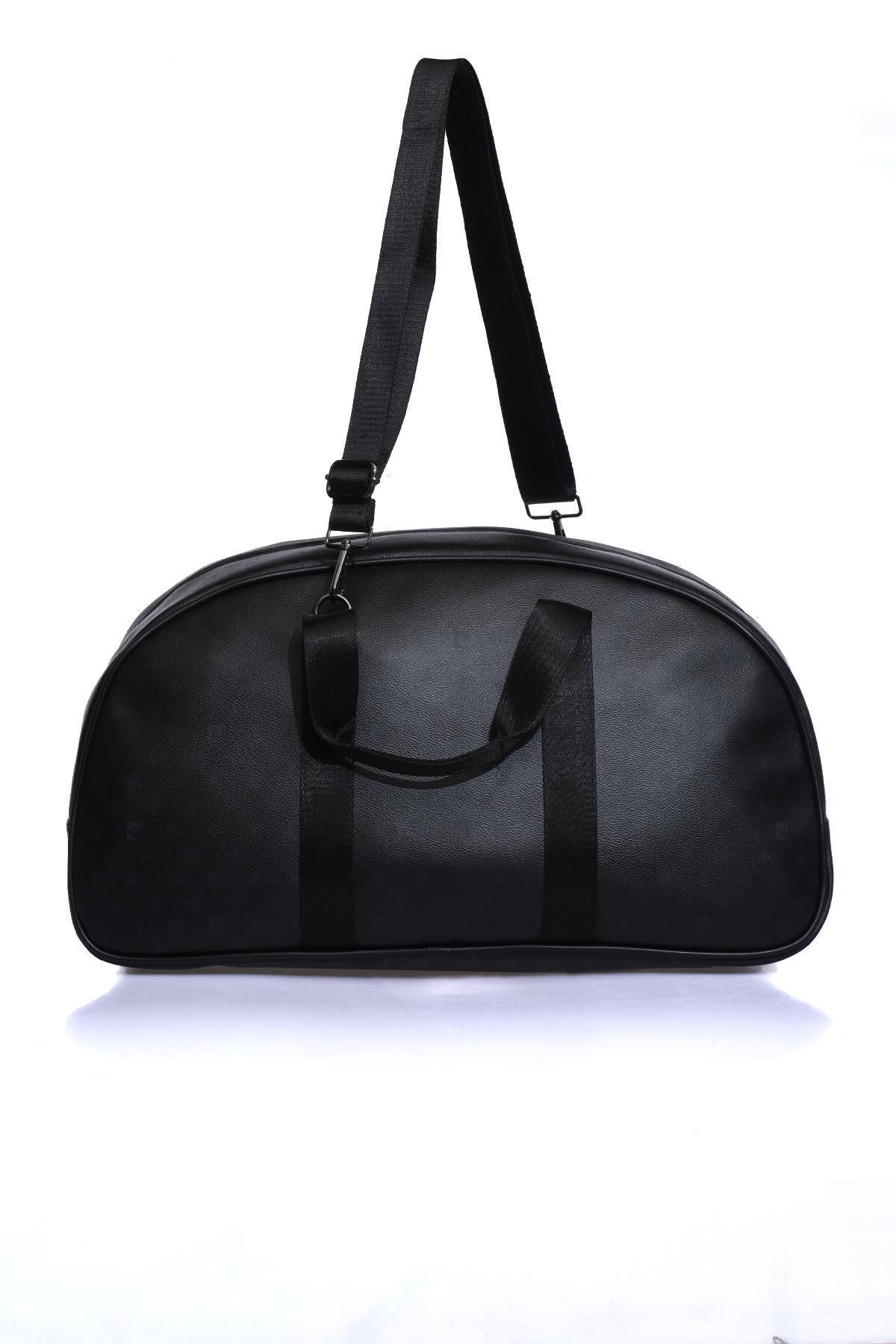 کیف ورزشی مشکی مردانه و زنانه سیاه 04pc001206 B S چمدان دست یونیسکس طرح دار Pierre Cardin