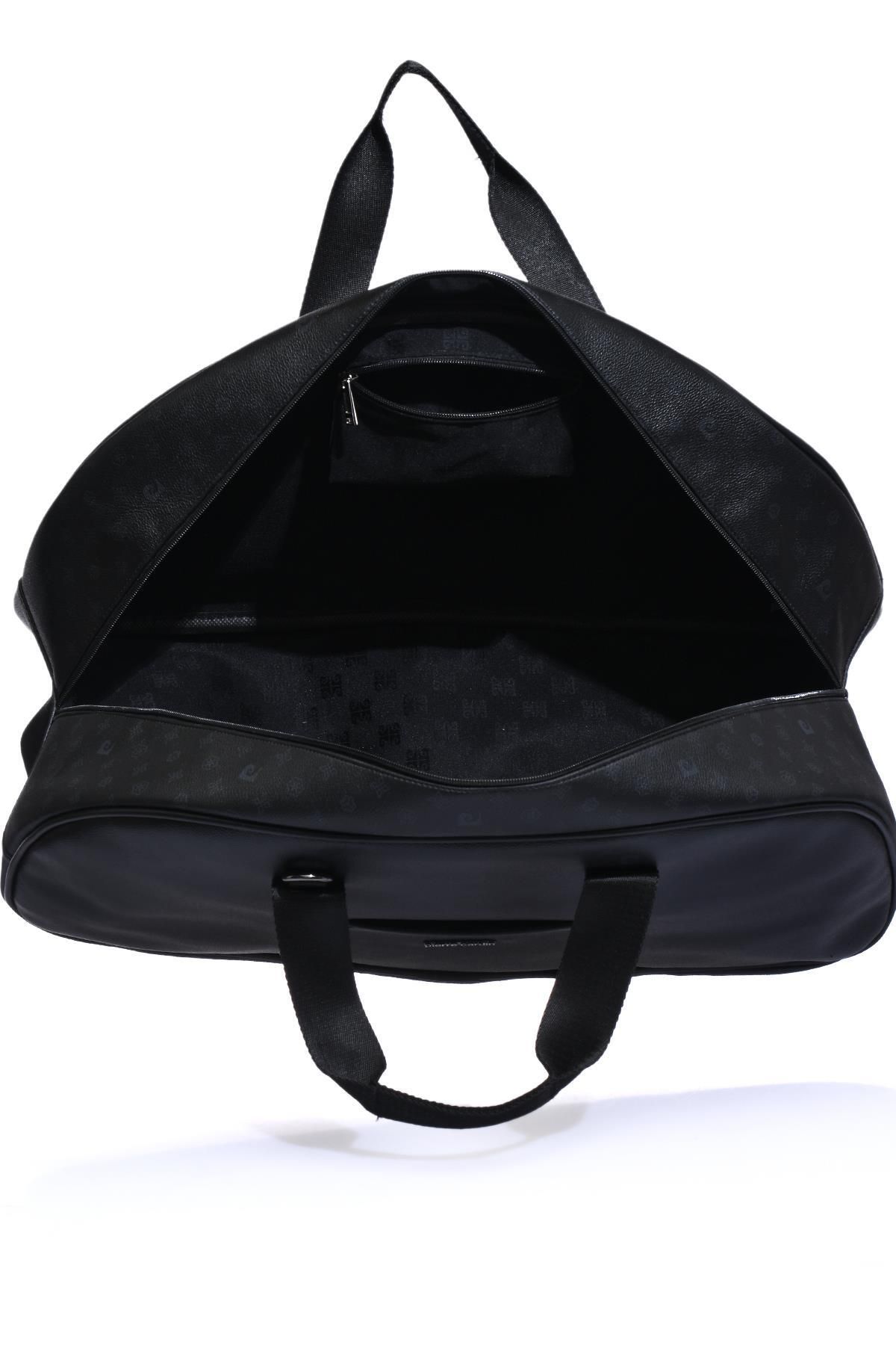 کیف ورزشی مشکی مردانه و زنانه سیاه 04pc001206 B S چمدان دست یونیسکس طرح دار Pierre Cardin