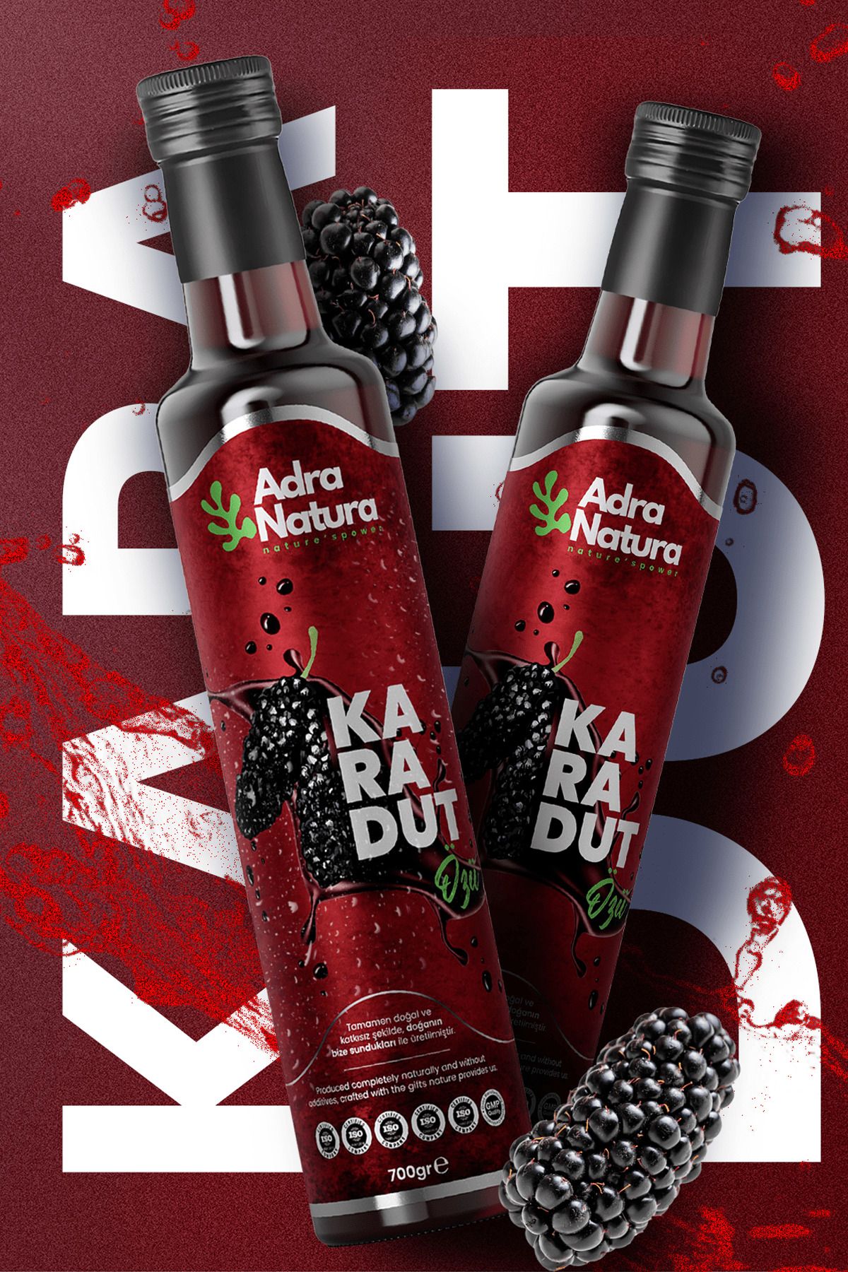 AdraNatura 2x700 gr Katkısız Karadut Özü - 2'li Avantaj Paket