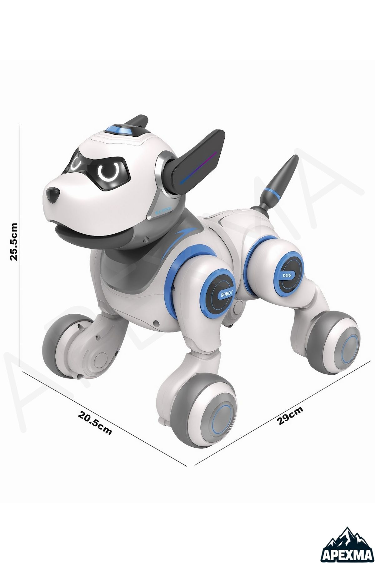 Oyuncak Uzaktan Kumandalı Şarjlı 22 Fonksiyonlu Dokunma Sensörlü Etkileşimli Akıllı Robot Köpek - 3