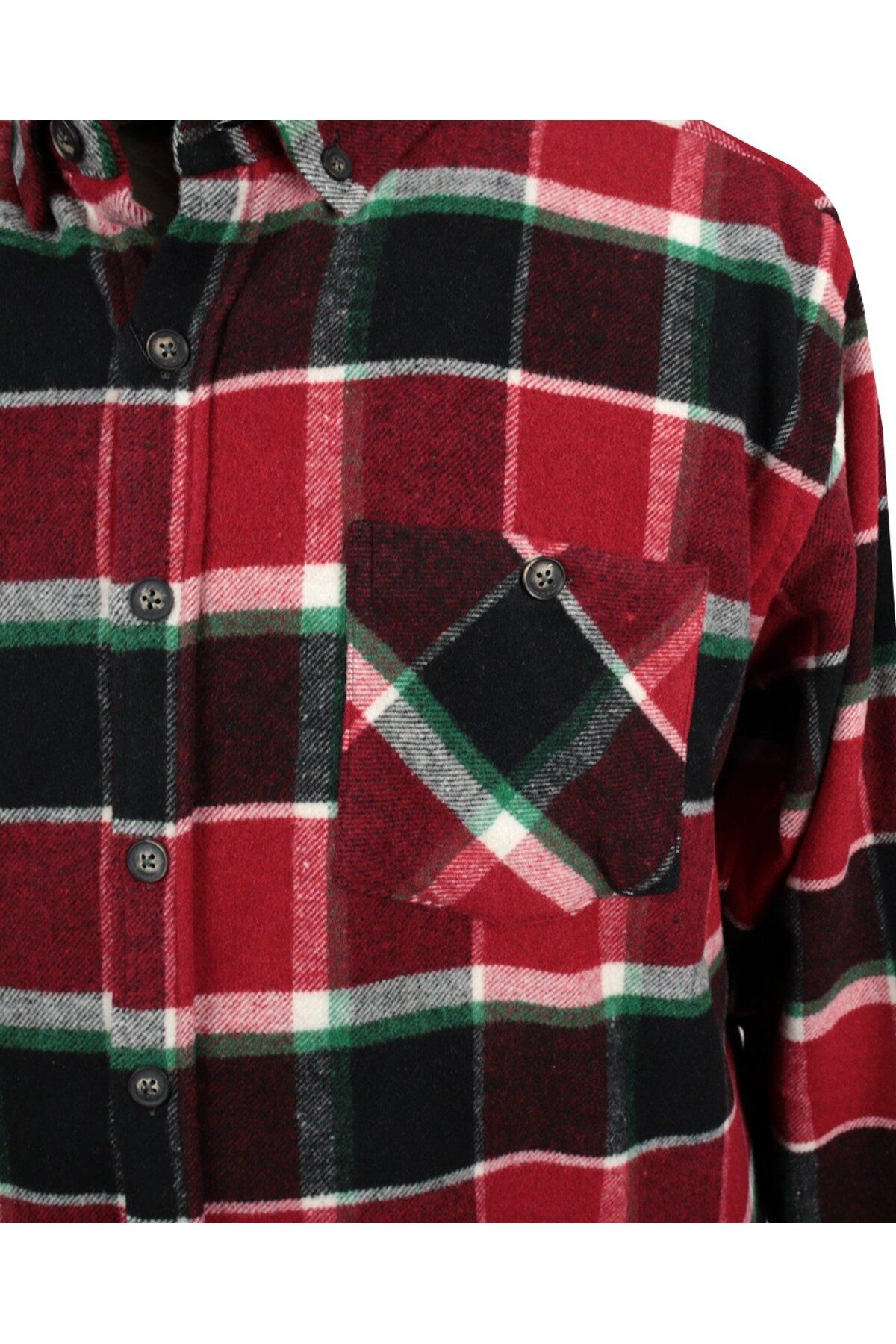 tambattal-Large Size Thick Winter Lumberjack Plaid Shirt 4