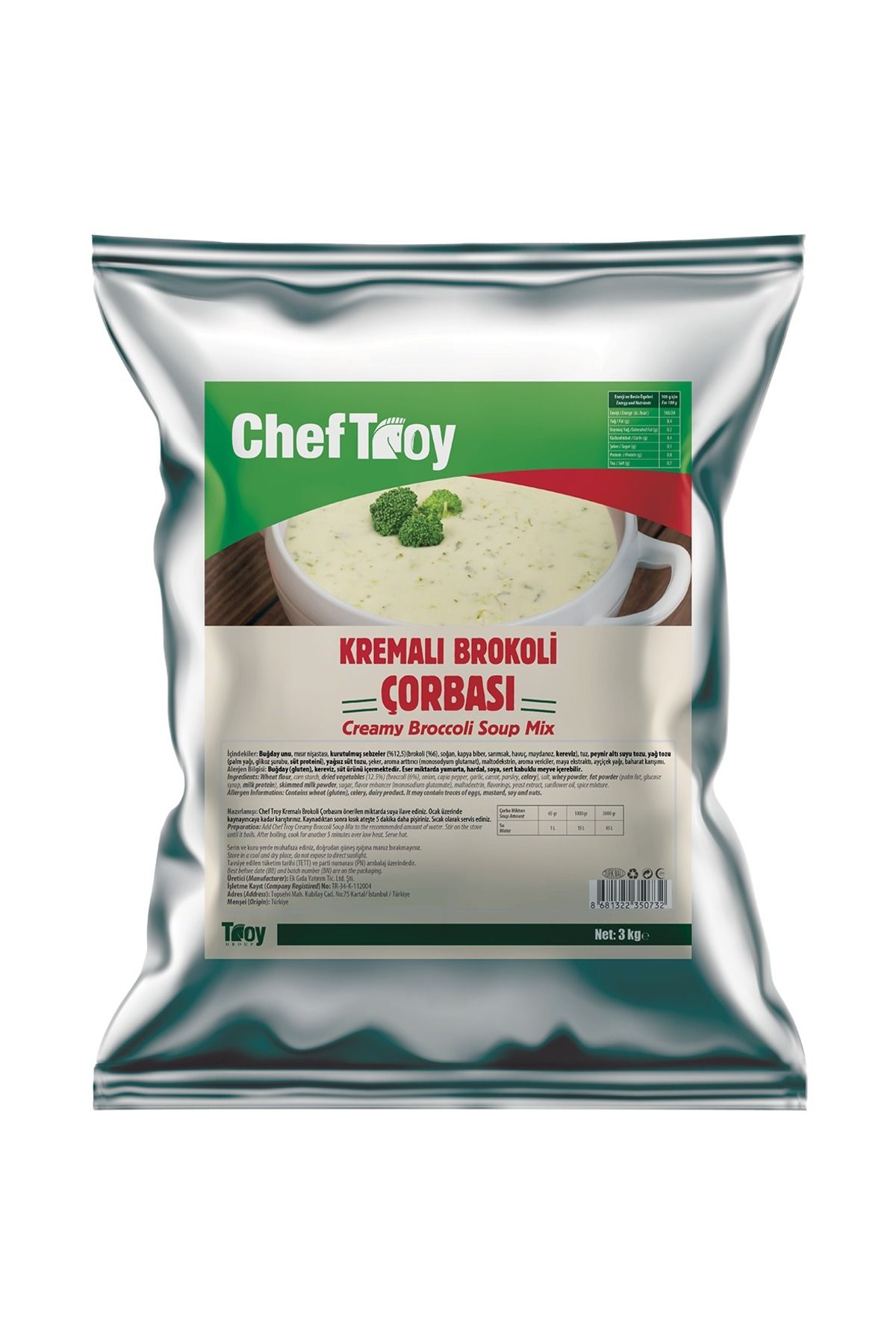 Chef Troy KREMALI BROKOLİ ÇORBASI 3 KG