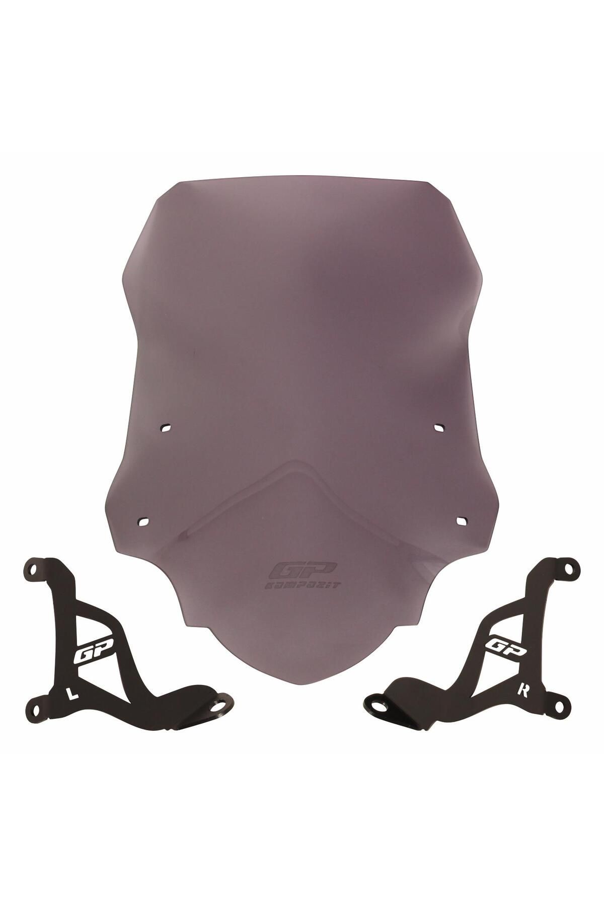 GP KOMPOZİT GP Kompozit Aprilia SR 125 / 160 2024 Uyumlu Ön Cam Füme 51 cm