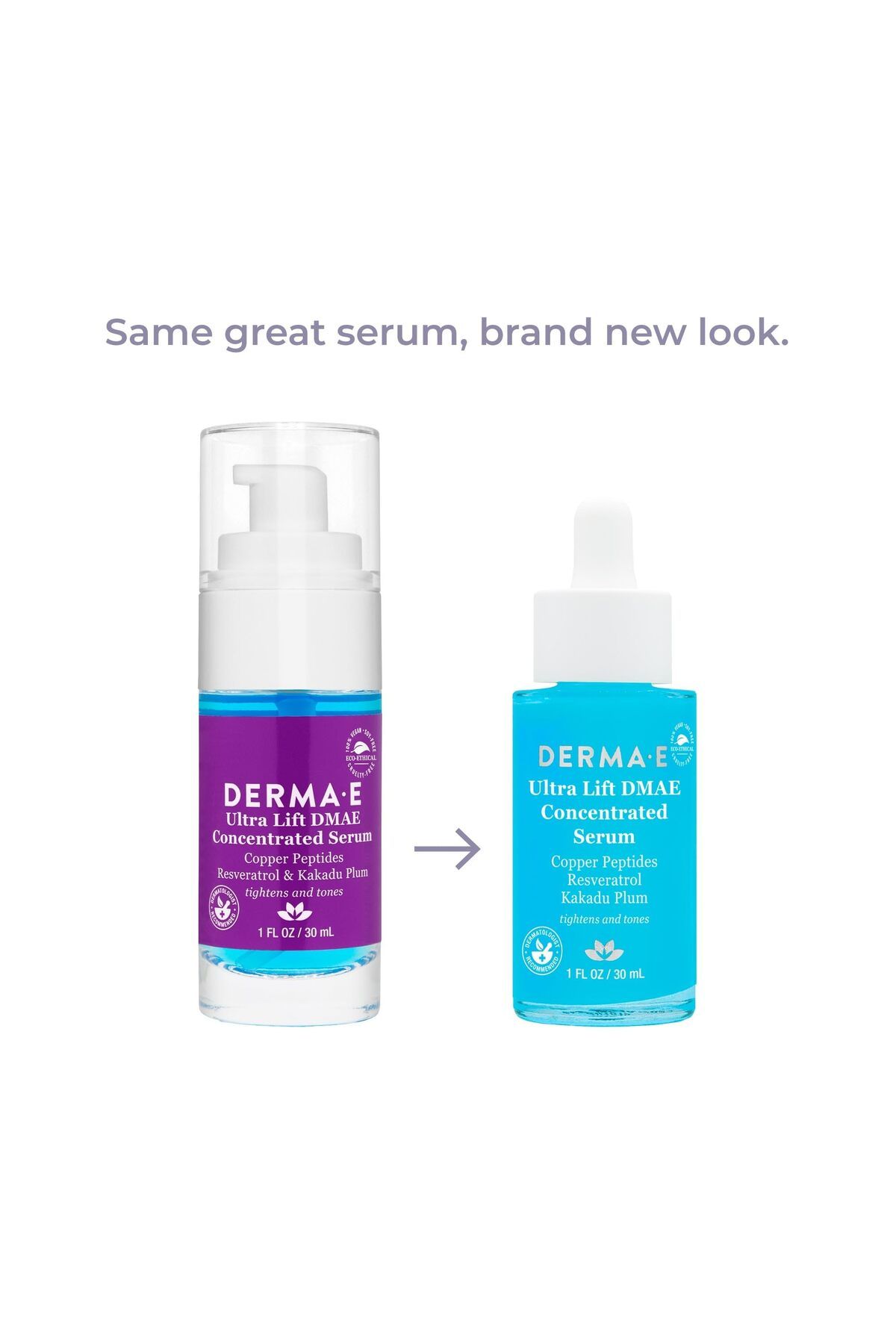 DERMA E-Ultra Lift DMAE Serum – Firming & Hydrating with Copper Peptides, Resveratrol, 1oz 2