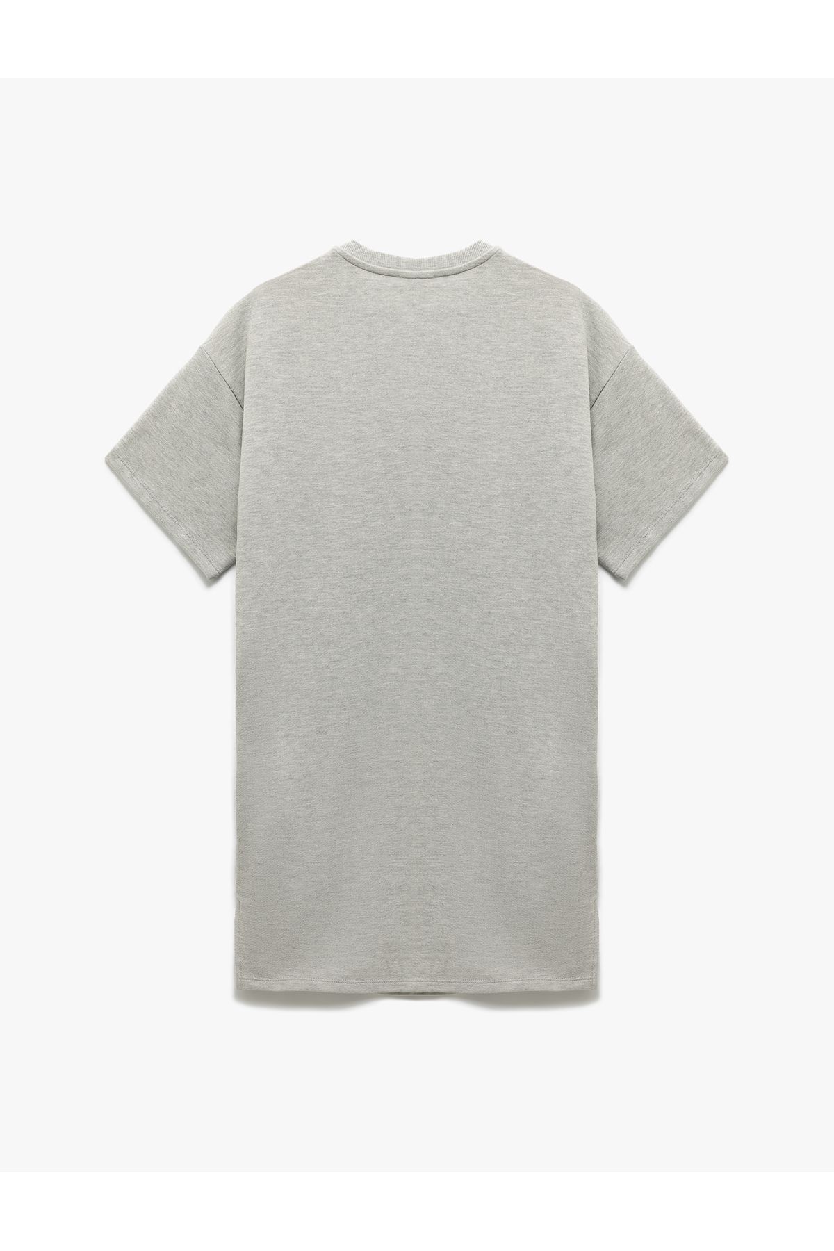 Koton-Three Thread Cotton Pocket Crew Neck Short Sleeve T-Shirt Dress 4