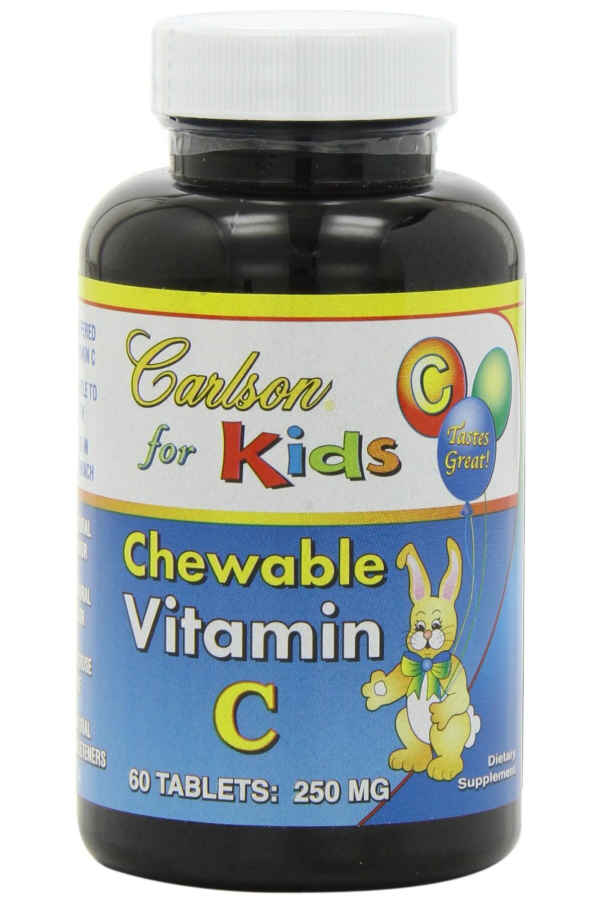 Carlson-Labs, Carlson For Kids Chewable Vitamin C, 250mg, 60 Tablets 1