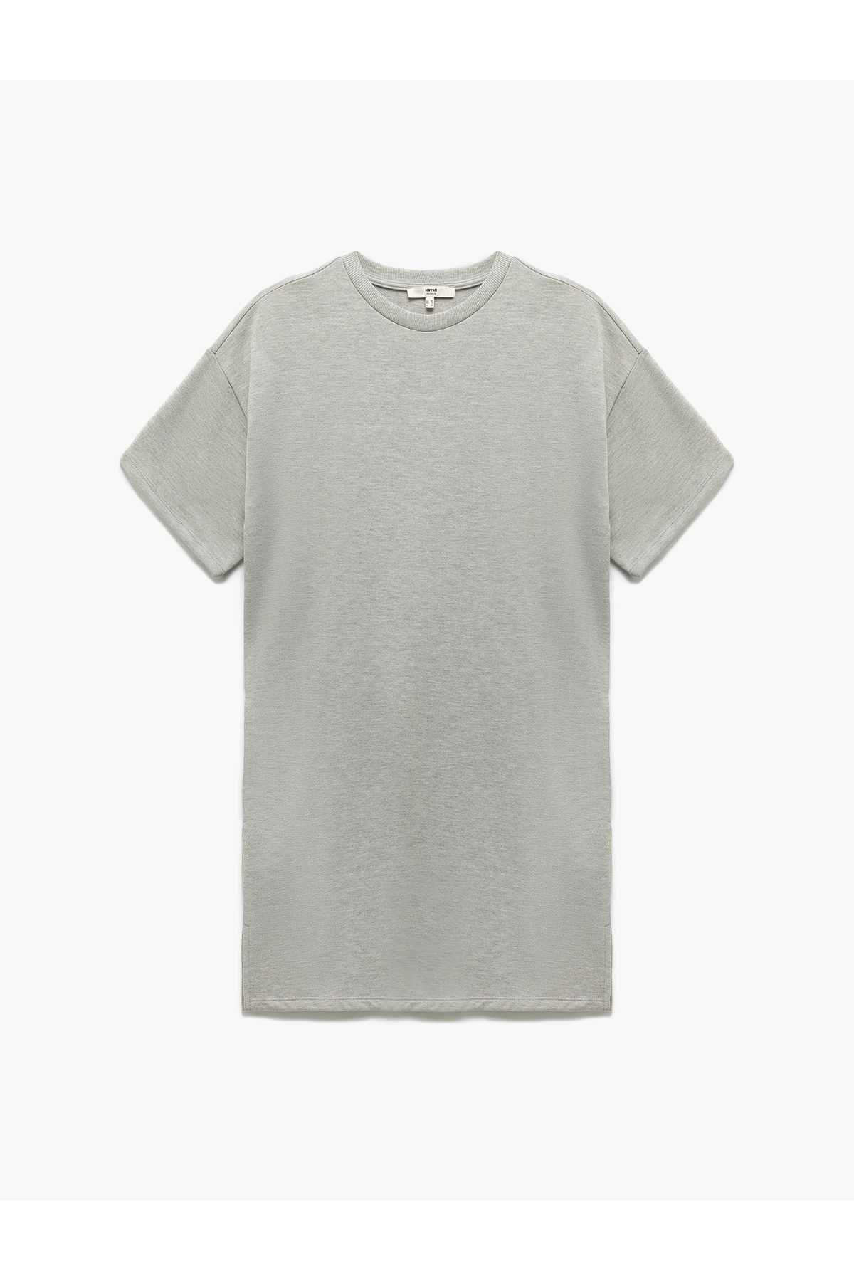 Koton-Three Thread Cotton Pocket Crew Neck Short Sleeve T-Shirt Dress 3