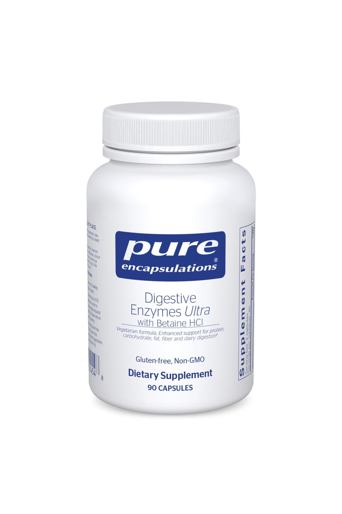 Pure Encapsulations-Digestive Enzymes Ultra with Betaine HCl - Vegetarian Protein, Carb, Fiber, Dairy Support - 90 Caps 1