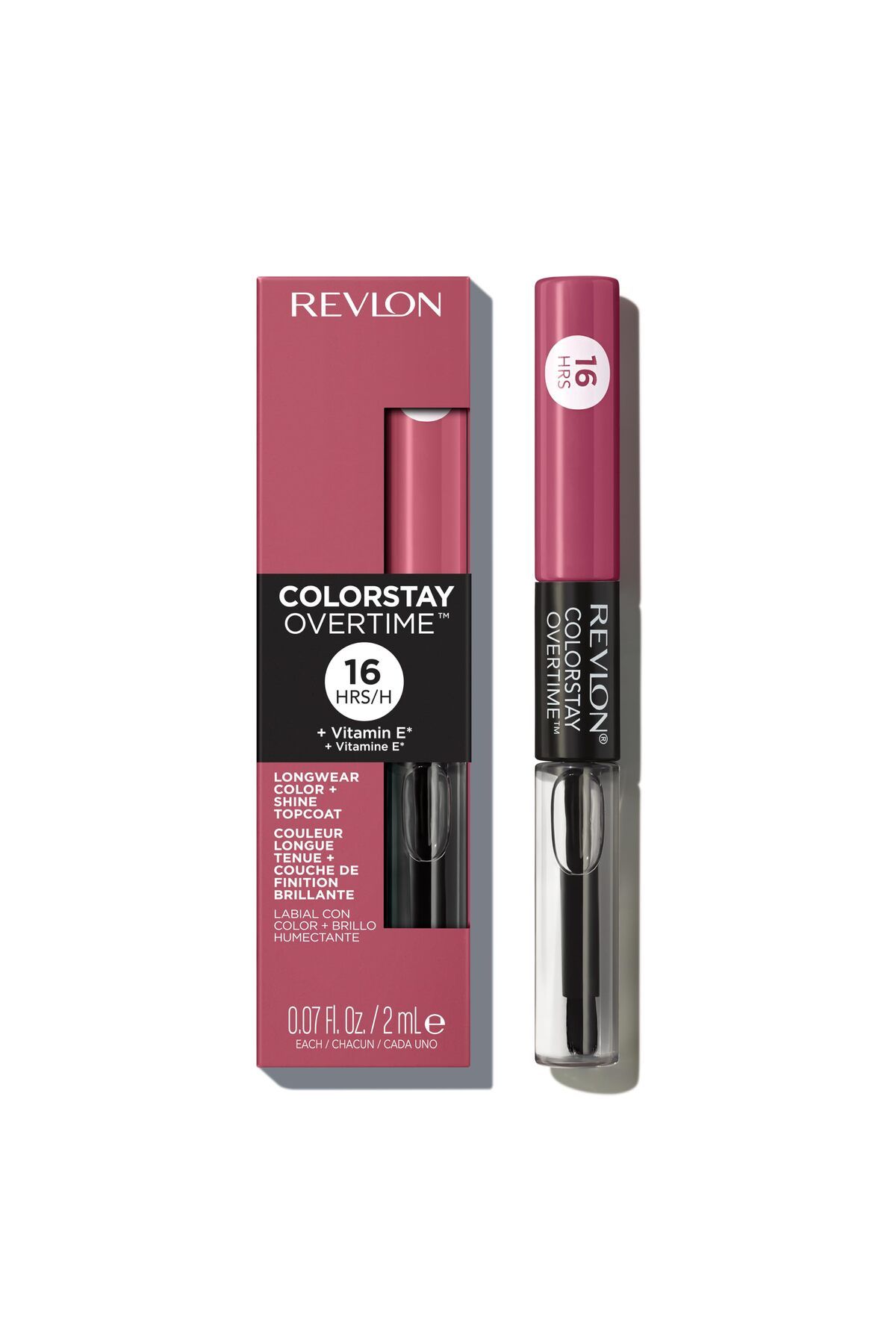 Revlon-Liquid Lipstick & Gloss, ColorStay Overtime, Dual Ended, 005 Infinite Raspberry, 0.07 Fl Oz 2