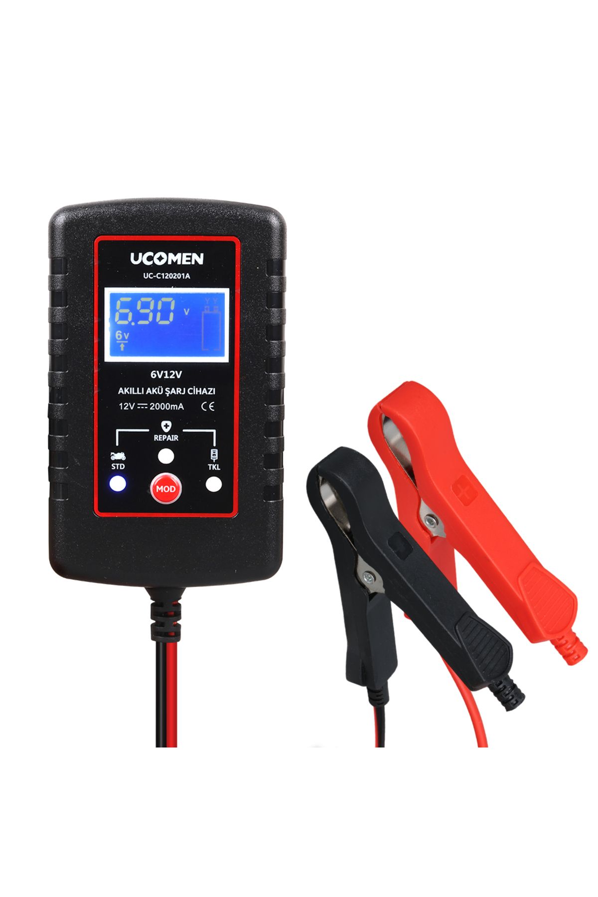 demila SİYAH 6/12V 2A LED GÖSTERGELİ AKÜ ŞARJ CİHAZI UC-C120201A (4767) - MLA3032-8019