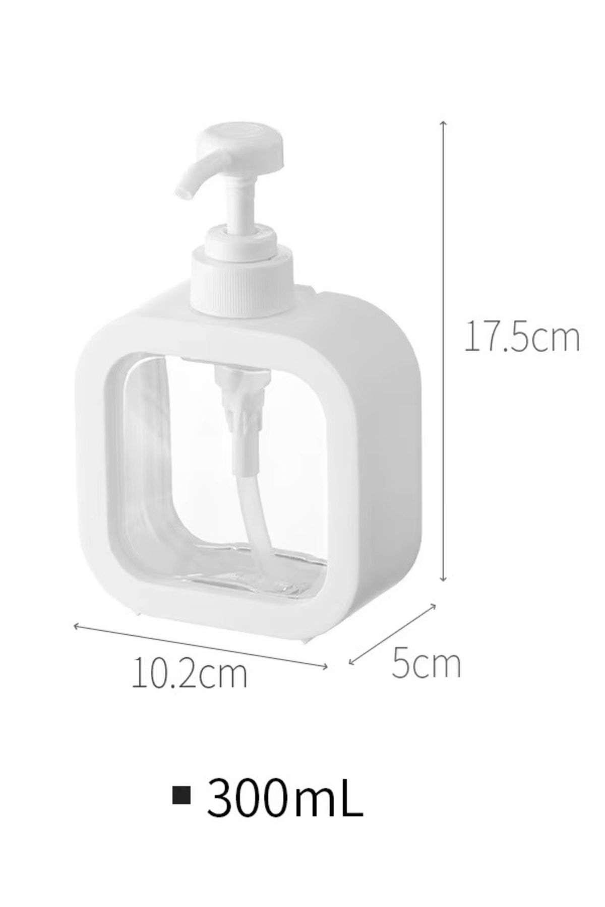 MUKKO HOME-300 ml Countertop Rectangular Liquid Soap Dispenser – Stylish and Practical Design! 2
