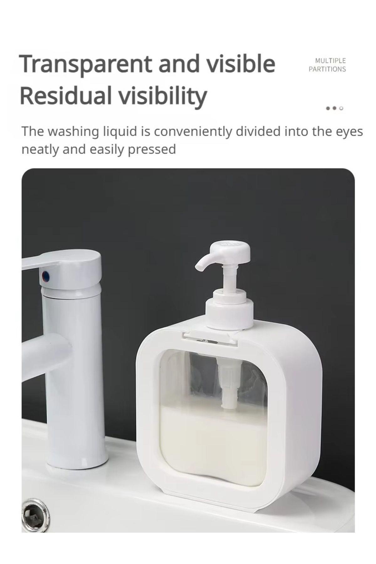 MUKKO HOME-500 ml Countertop Rectangular Liquid Soap Dispenser – Stylish and Practical Design! 6