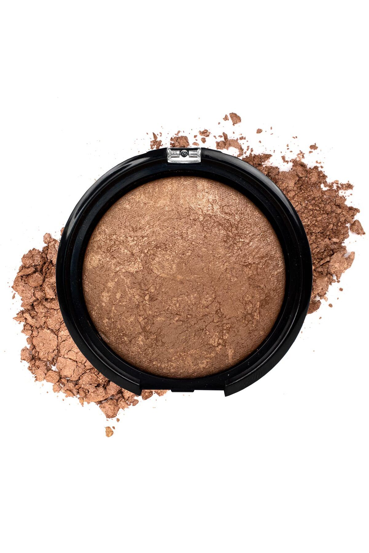 Palladio-Baked Bronzer, Highly Pigmented, Shimmery Glow, Use Dry/Wet, Long-Lasting, Rich Tan Finish, Compact 4