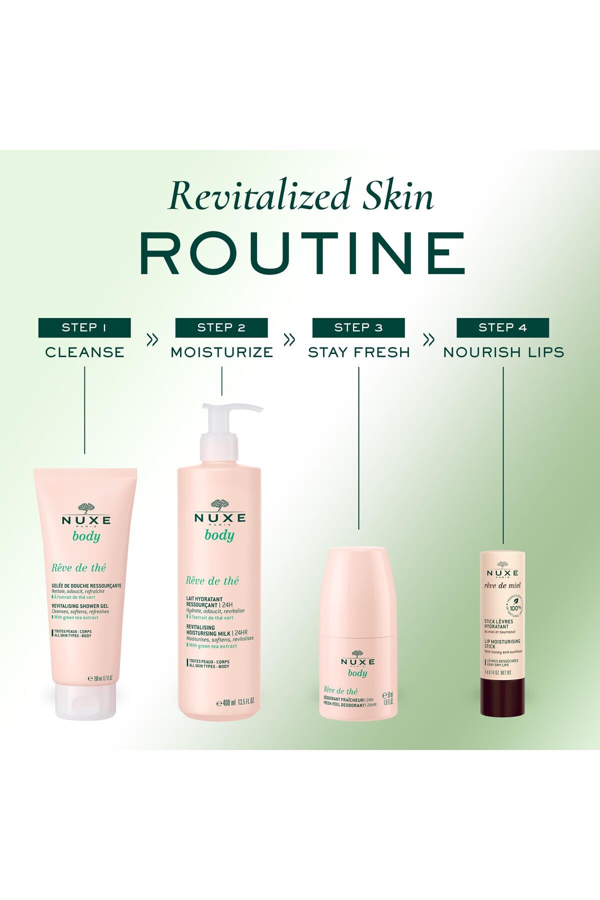 Nuxe-Rêve de Thé Revitalising Body Lotion, 24h Hydration, Green Tea Extract, 13.5 fl oz 6