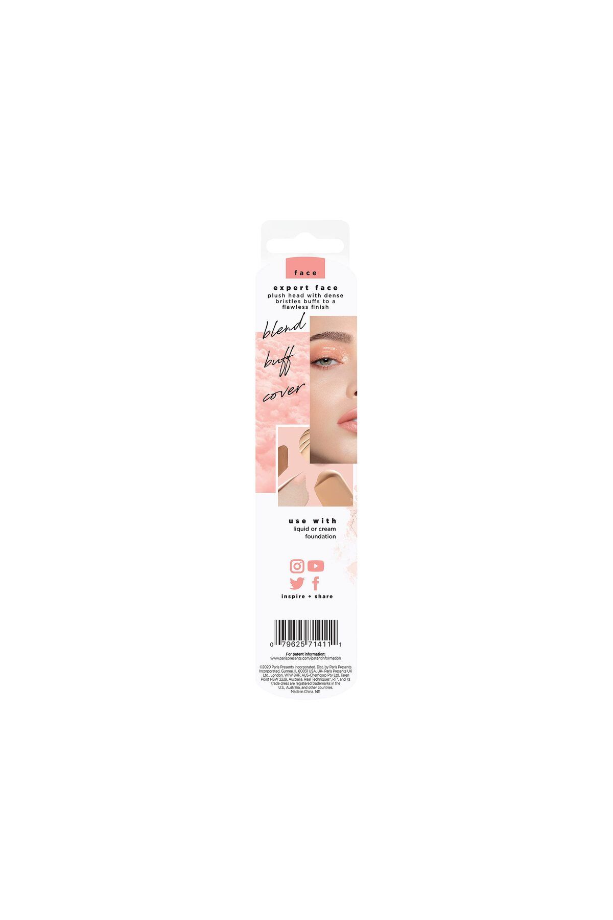 Real Techniques-Expert Face Foundation Brush, Dense Bristles for Streak-Free Buffing, Orange, 1 Count 9