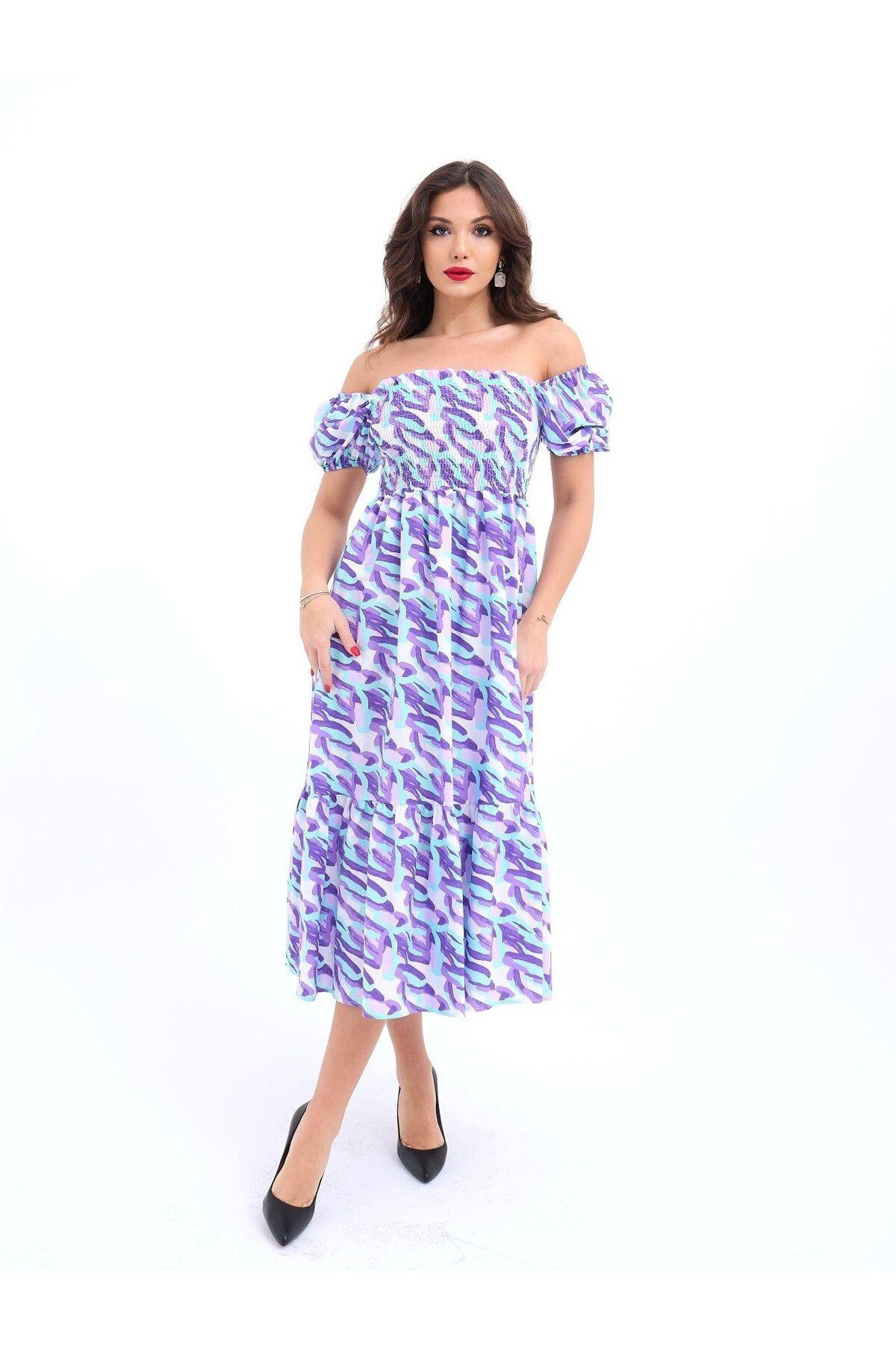MRA Fashion 5525 ELBİSE-FLORİDA