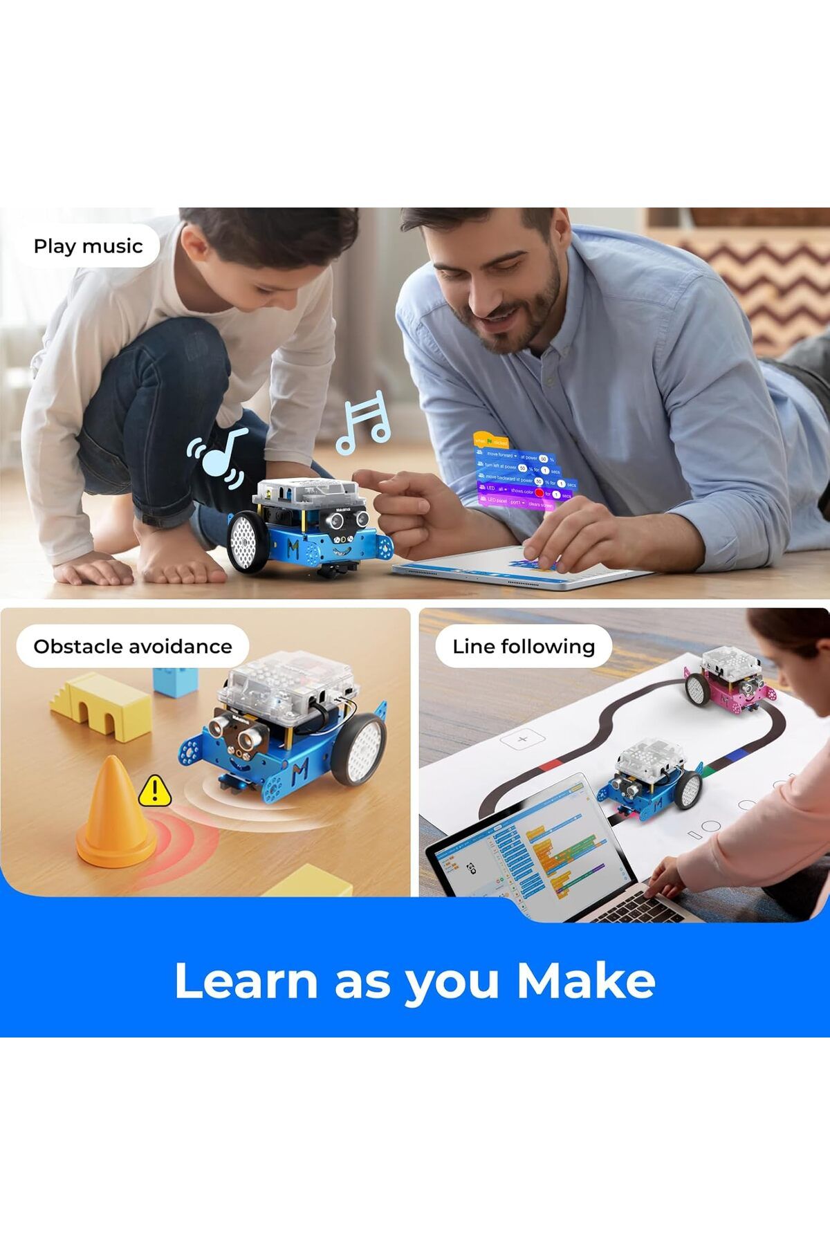 MakeBlock-مجموعة روبوتات mBot، روبوتات للأطفال من سن 8 إلى 12 عامًا تعلم البرمجة باستخدام Scratch وArduino 6