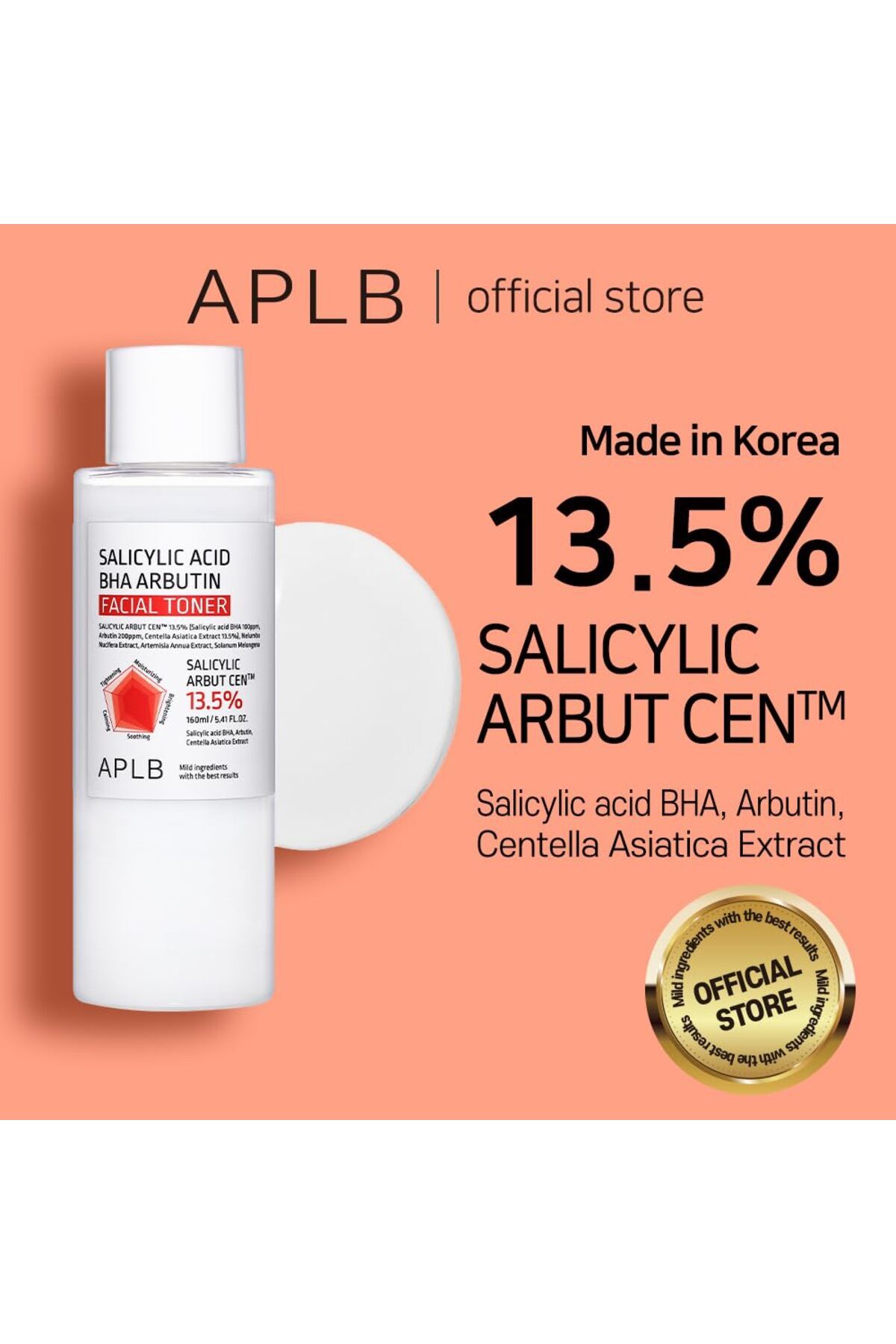 APLB-Salicylic Acid BHA Arbutin Toner | SALICYLIC ARBUT CEN™ 13.5% 5.41 FL.OZ, Korean Skincare 2