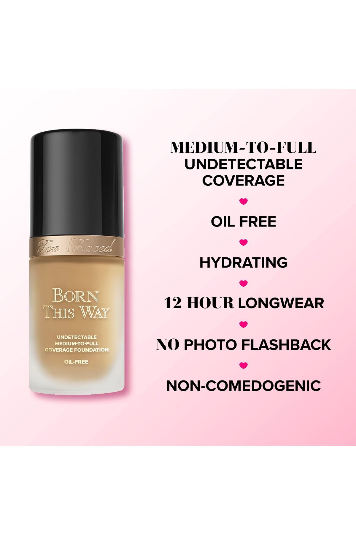 Too Faced-Born This Way Liquid Foundation | Medium-Full Coverage | Hydrating, Oil Free, 1 Fl Oz, Swan 4