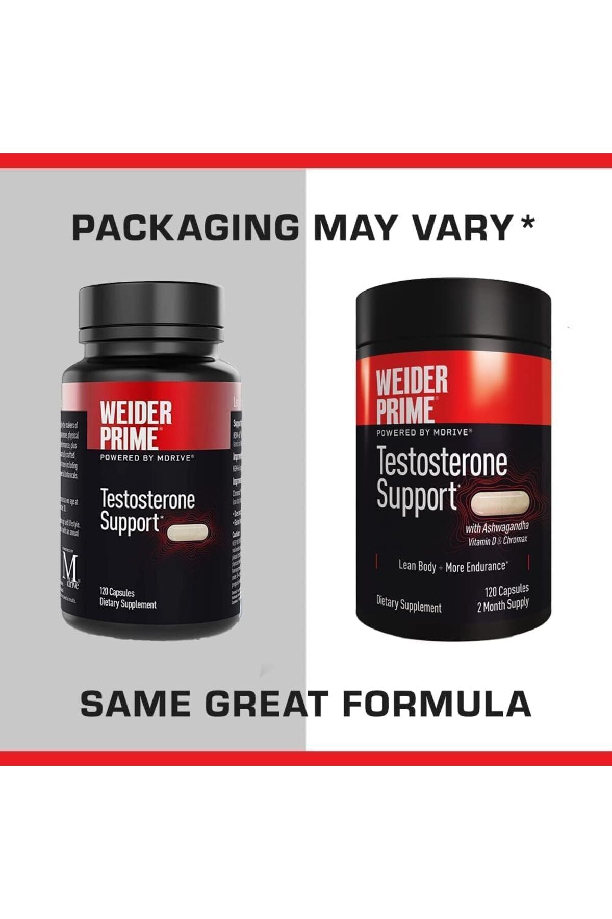 Weider-Prime Testosterone Supplement for Men, Boost Strength & Build Lean Muscle, 120 Capsules 3