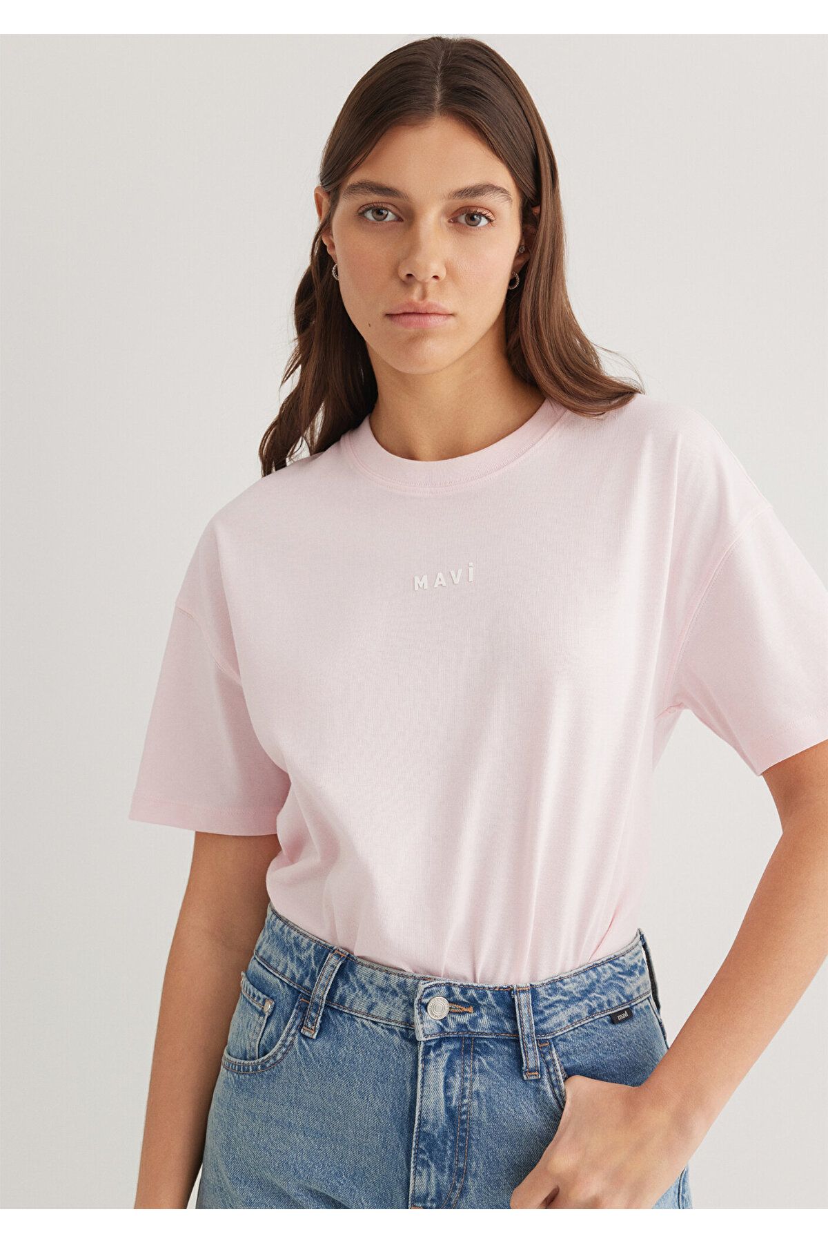 Mavi-Printed Pink T-Shirt Loose Fit / Loose Relaxed Cut 1612518 -89200 1