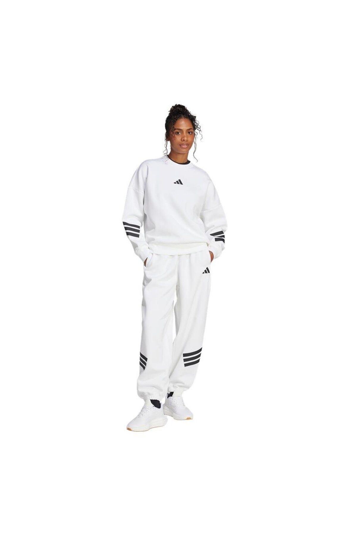 adidas-Hanorac alb pentru femei (YARANCI KAYAL) W Fi 3s Swt Je0204 4