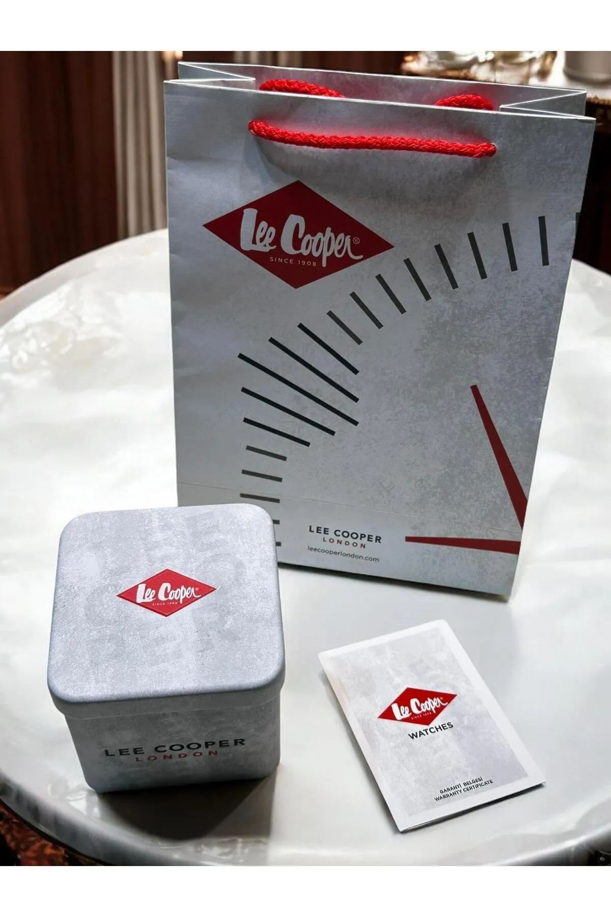 Lee Cooper-ساعة يد رجالية - سوار فولاذي - 50 طن متري مقاومة للماء بمينا نشط FBLC.07385.560 5