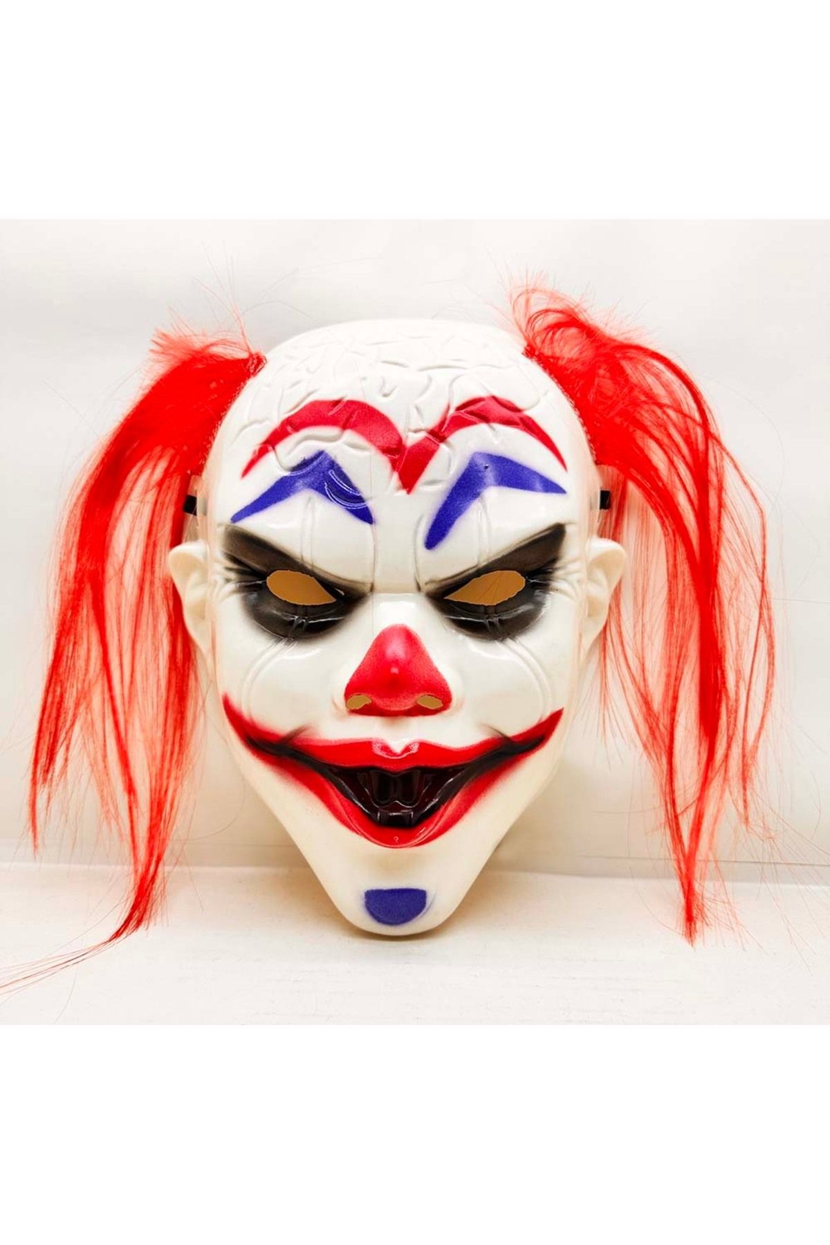 Avantaj Kapıda ® Kızıl Saçlı Joker Palyaço Maskesi (Parti Temalı)