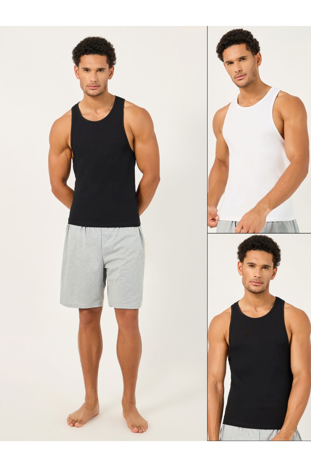 Styli-Set of 2 - Racerback Cotton Stretch Scoop Neck Vest 1