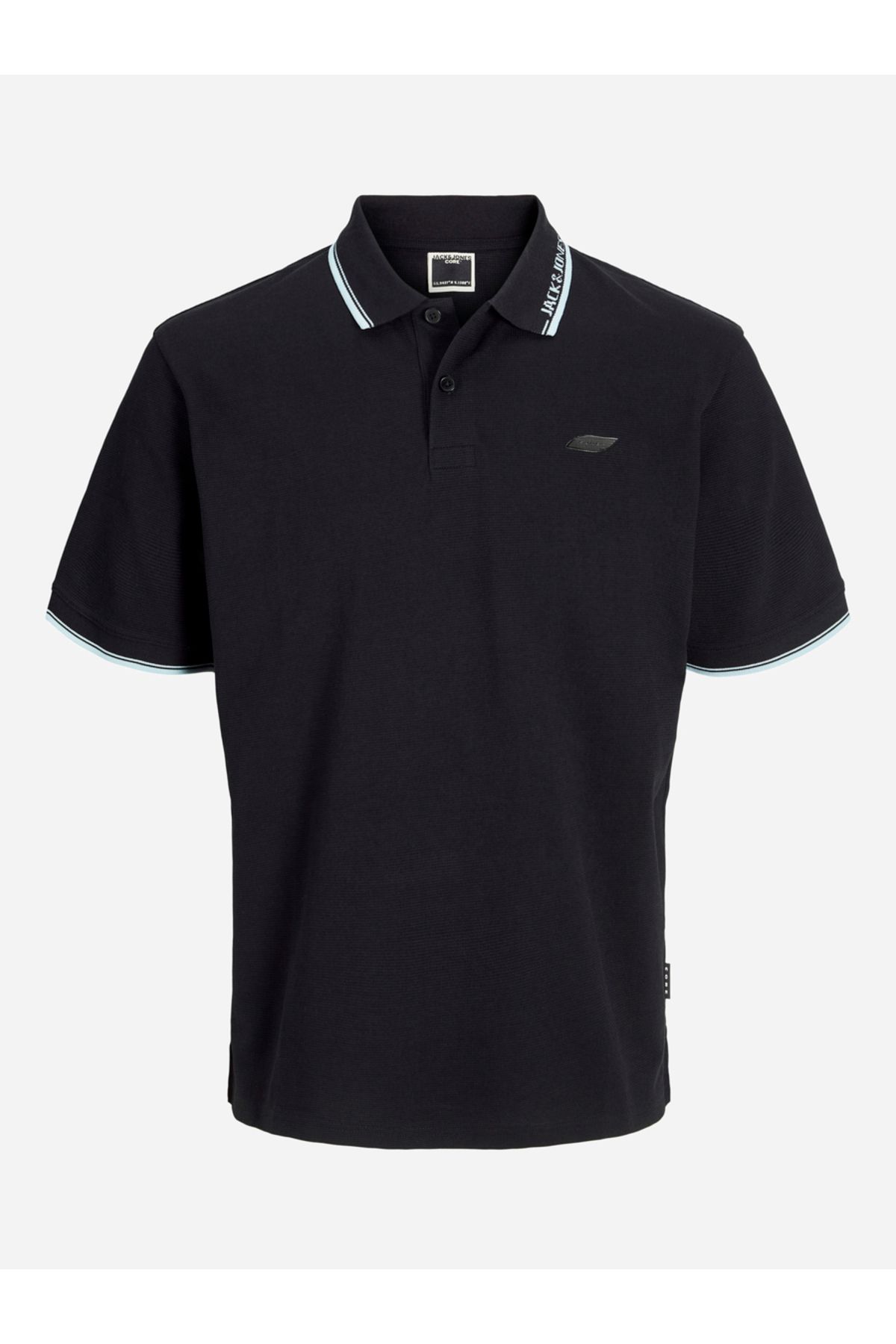 Jack & Jones-Textured Badge Detail Regular Fit Polo T-Shirt 6