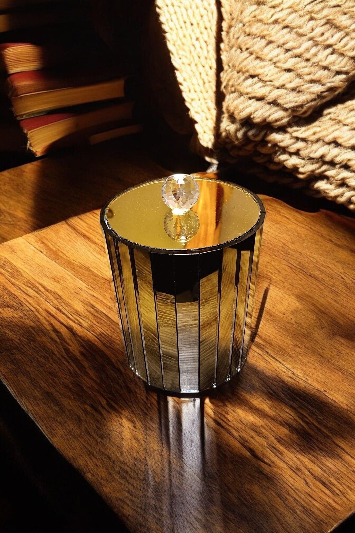 extrasepetim-Decorative Multi-Purpose Bronze Mirrored Storage Box-Container 5