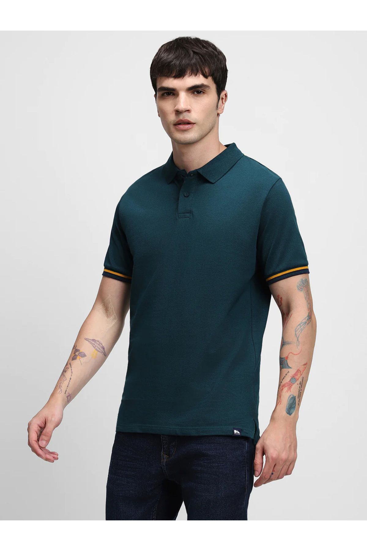 Dennis Lingo By Styli-Contrast Trim Polo with Short Sleeves 1