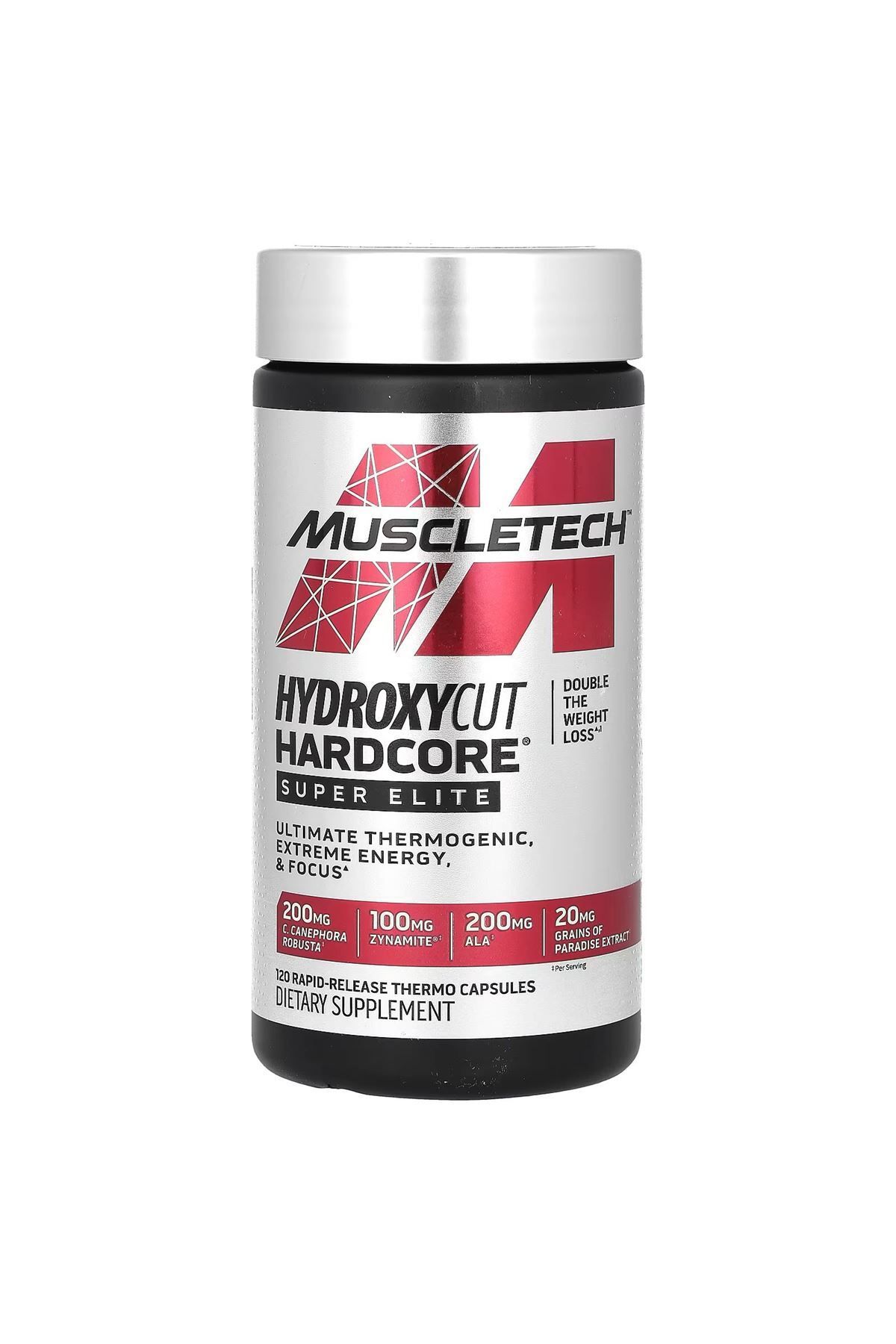 bioray MuscleTech, Hydroxycut Hardcore, Süper Elite, 120 Hızlı Salımlı Termo Kapsül