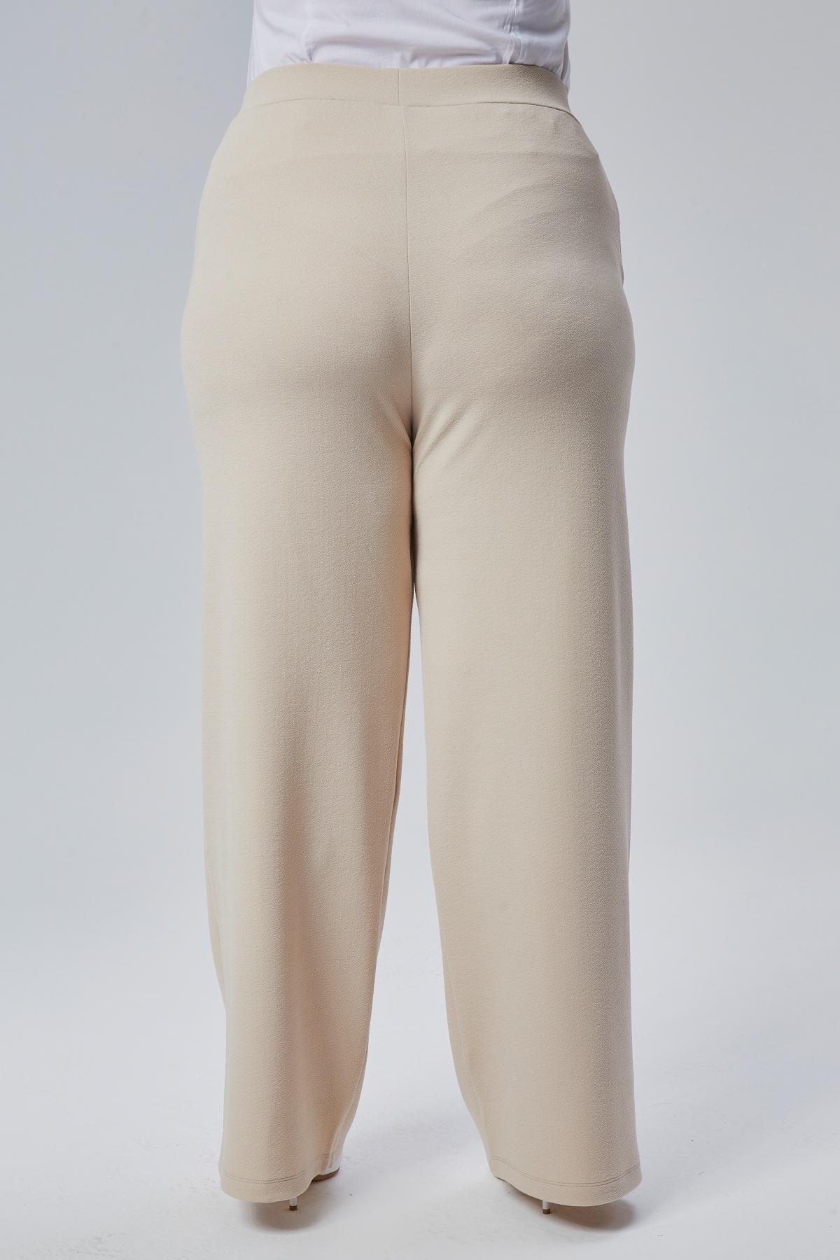 Symirna-Regular Pallazo Women's Trousers with Normal Waist Elastic 3