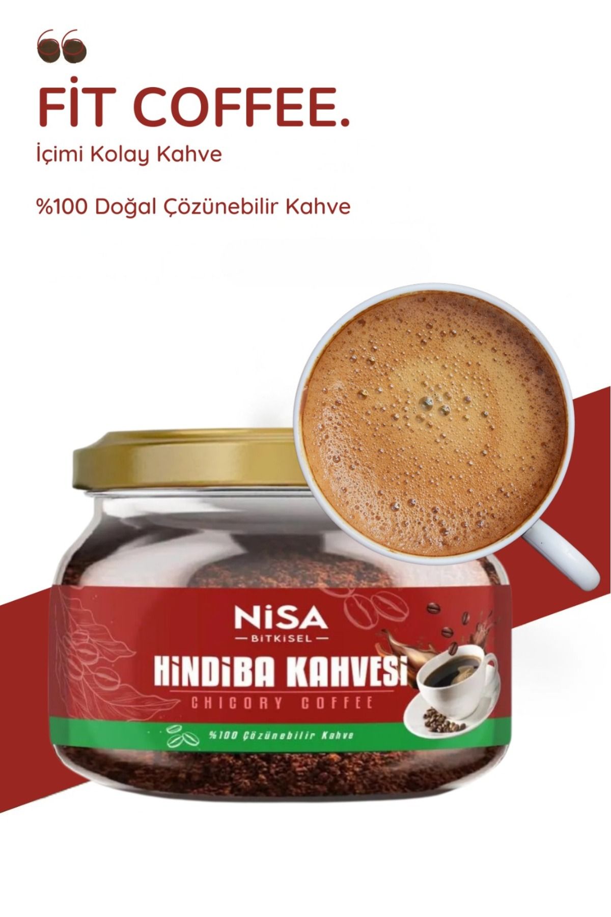 NİS BİTKİSEL KARA HİNDİBA KAHVESİ 1 Aylık - (60 Kullanım)