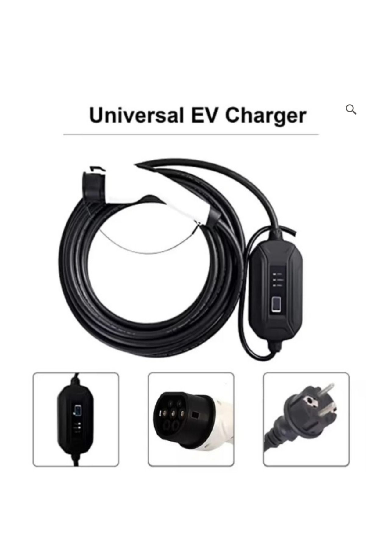 Mayuk Dizayn EVwallbox Mini 220V 3,5 Kw 5Mt Tip 2 Giriş Taşınabilir Ev Tipi Elektrikli Araç Şarj Cihazı