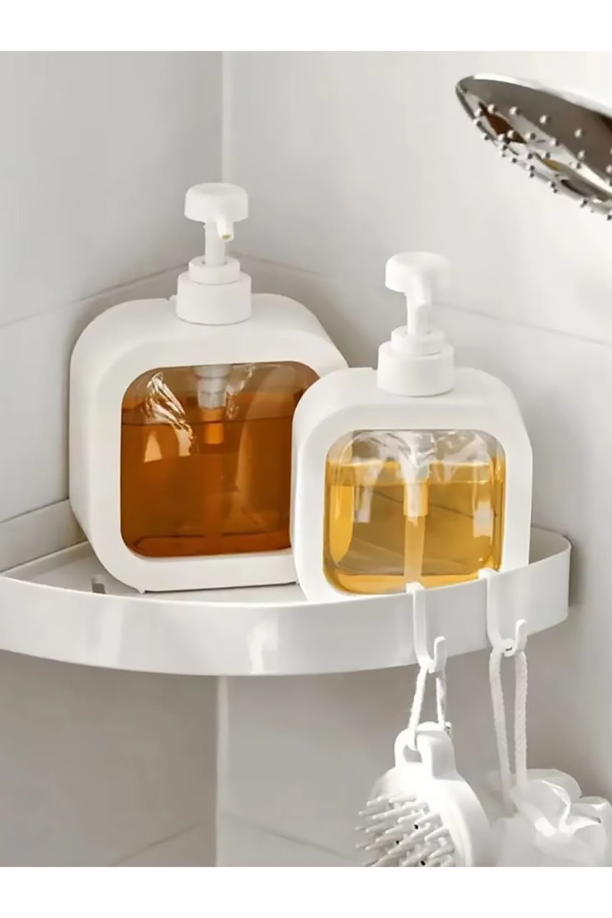 MUKKO HOME-Set of 2 500ml and 300 ml Countertop Rectangular Liquid Soap Dispenser Set of 2 – Stylish and Practical Design! 3
