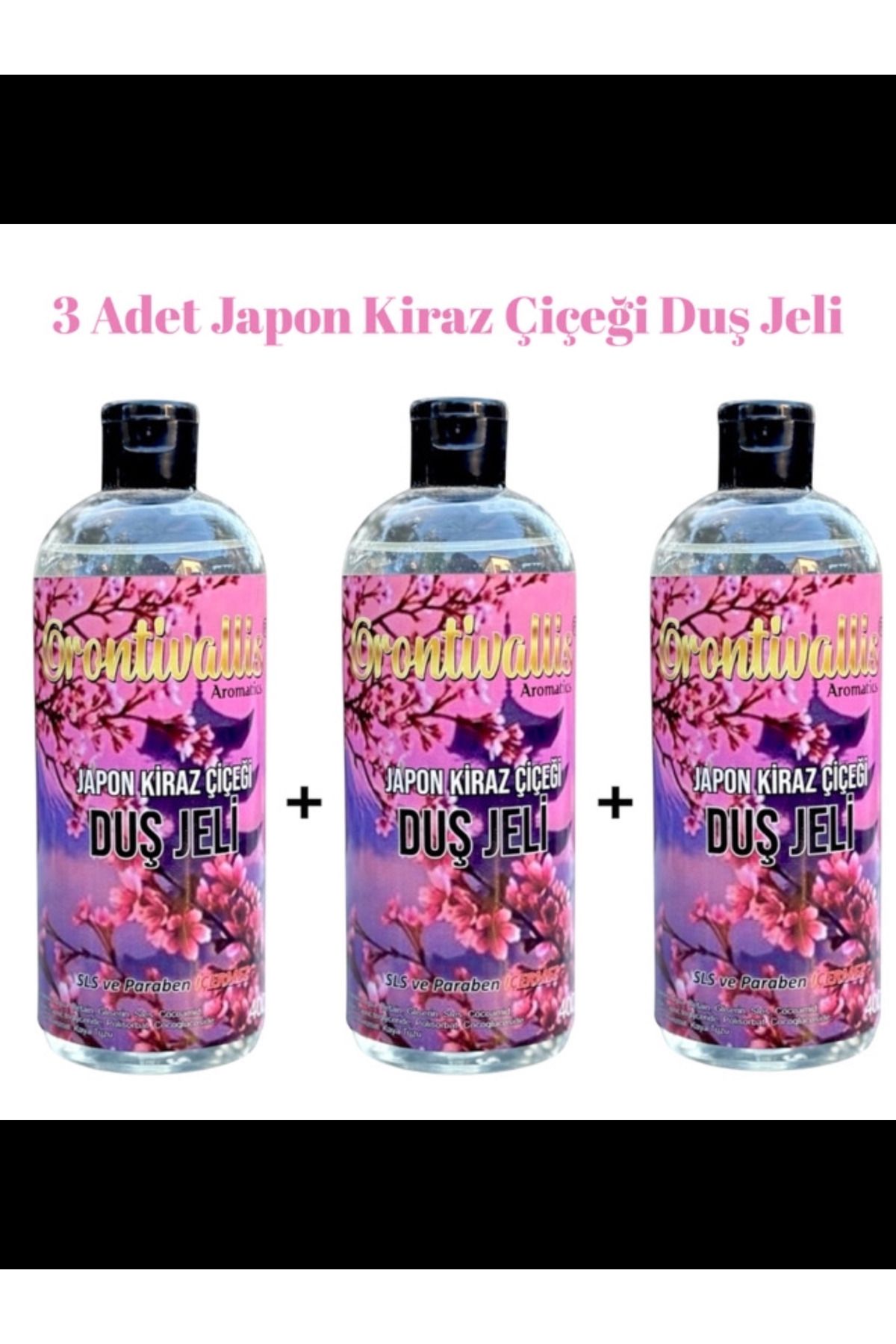 Orontivallis 3’lü Duş Jeli Set Japon Kiraz Çiçeği Aromalı 3 x 400ml 1200 ml