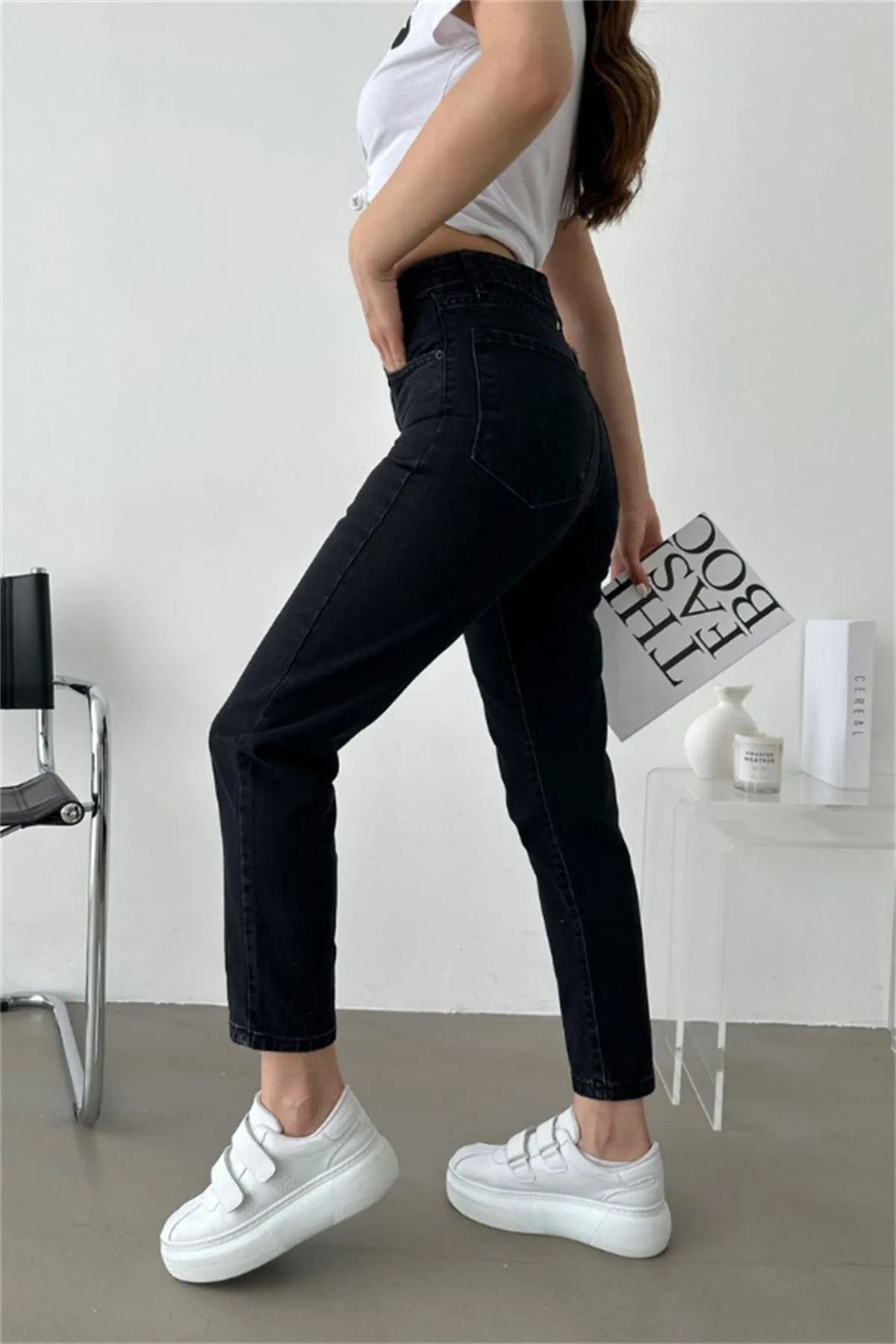 sion jeans Julia Milano Clara Mary Timeless Mom Fit - Yüksek Belli Rahat Jean (NEW)