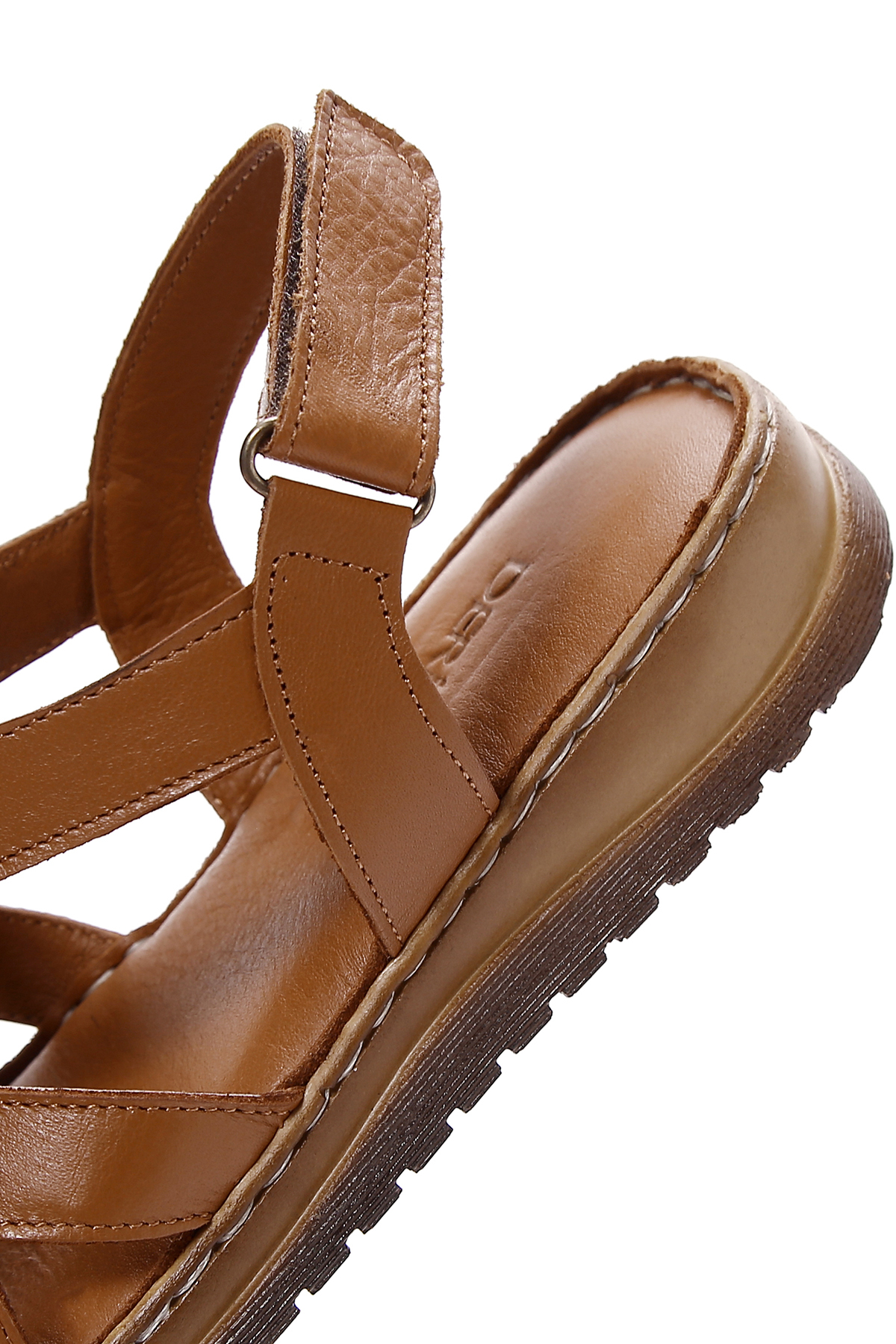 Derimod-Women's Tan Leather Comfort Sandals 25Sfd 340418 7