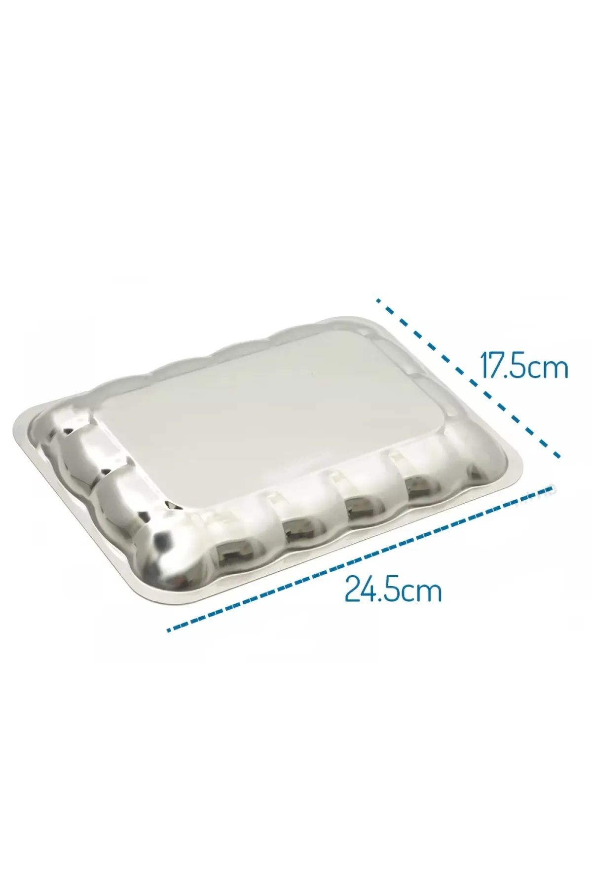 KT HOME-2 Rectangular Fruit Salad Plates in Stainless Metal 2