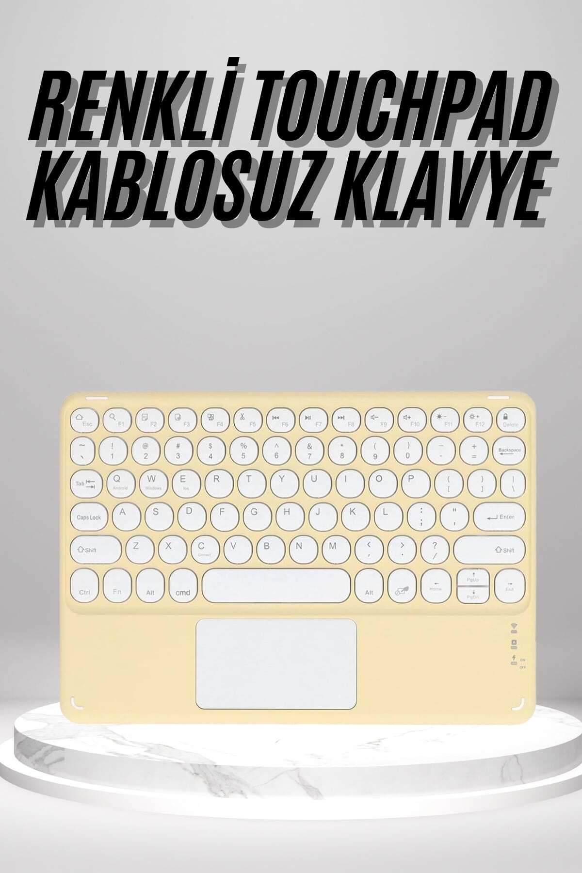 teknodayım Touchpad Uyumlu Bluetooth Klavye Slim Kablosuz Wifi Q Klavye