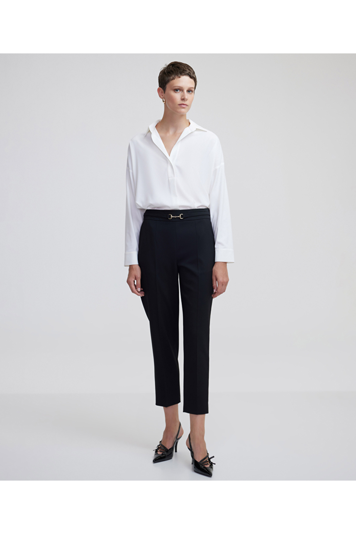 MISS IPEKYOL  Metal aksesuarlı pantolon