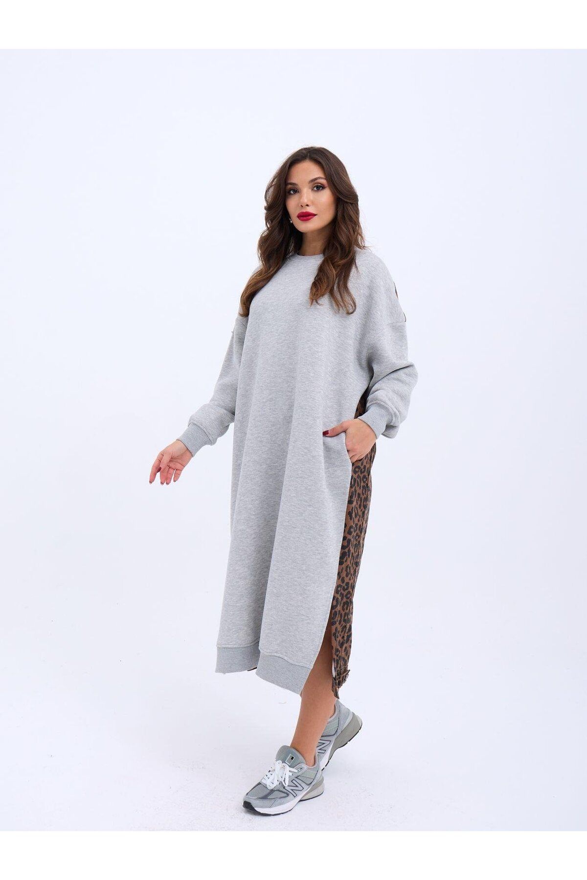 1001moda 7195 UZUN SWEAT-DUBLİN