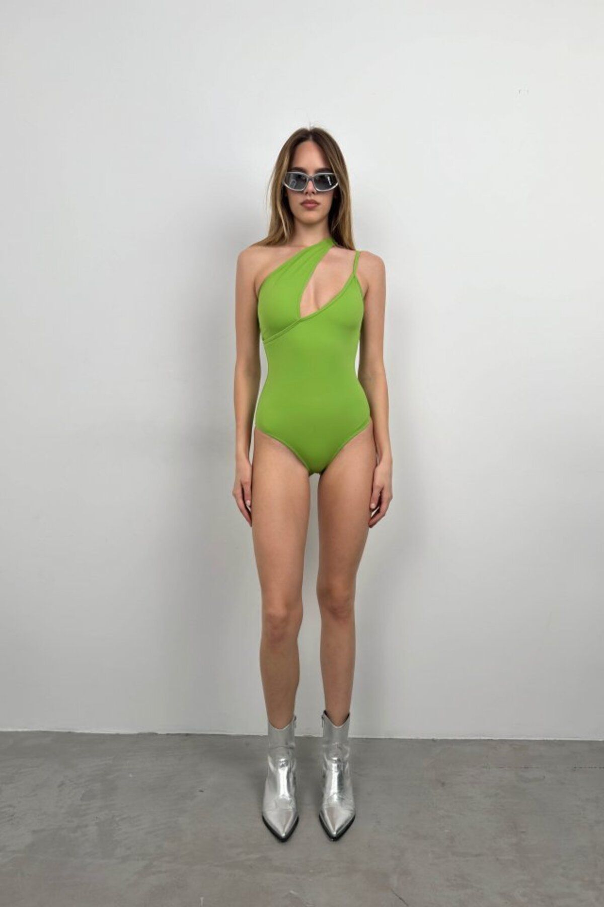 moda wanilia Asimetrik Askılı Mayo