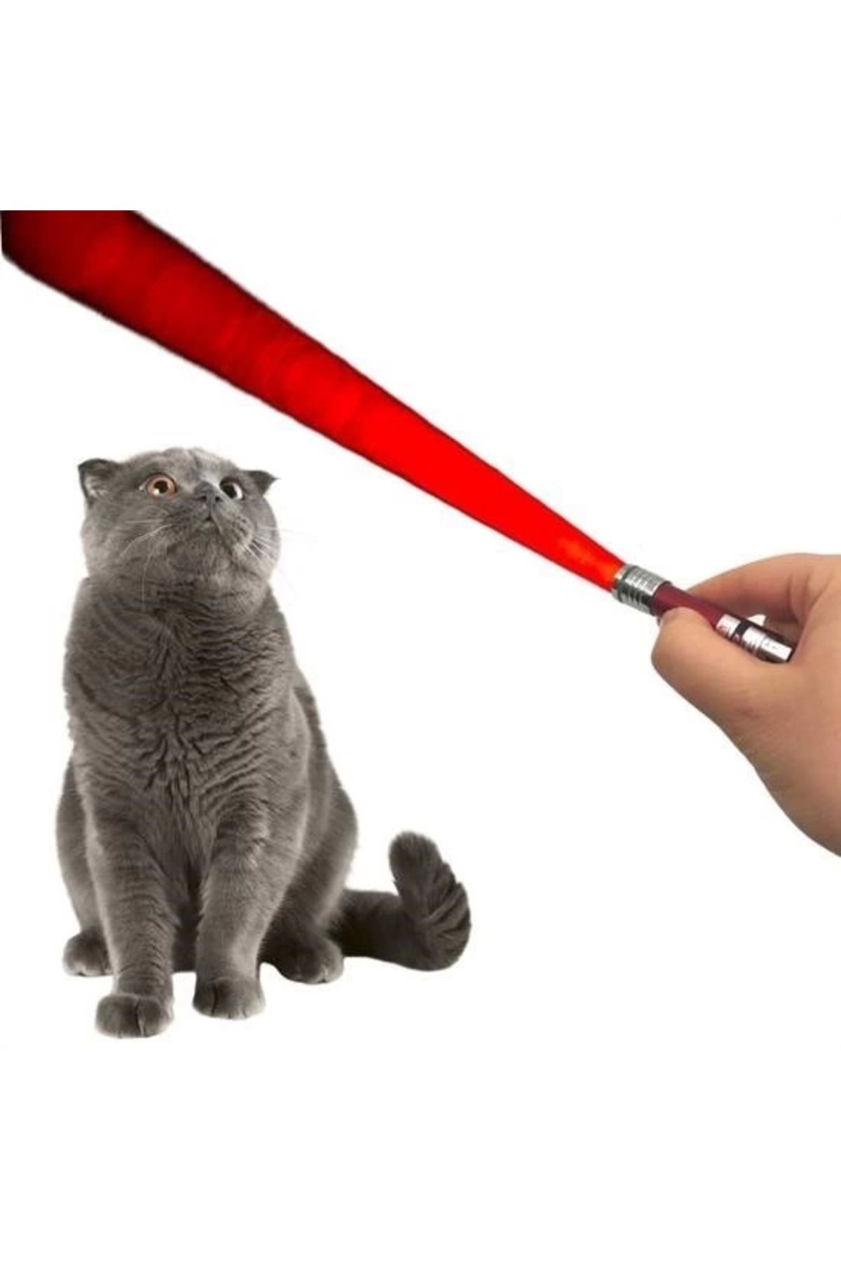 SAVA HOME COLLECTİON-Sava Home ®   3 Function Red White Illuminated Led Laser Cat Dog Toy Keychain 3