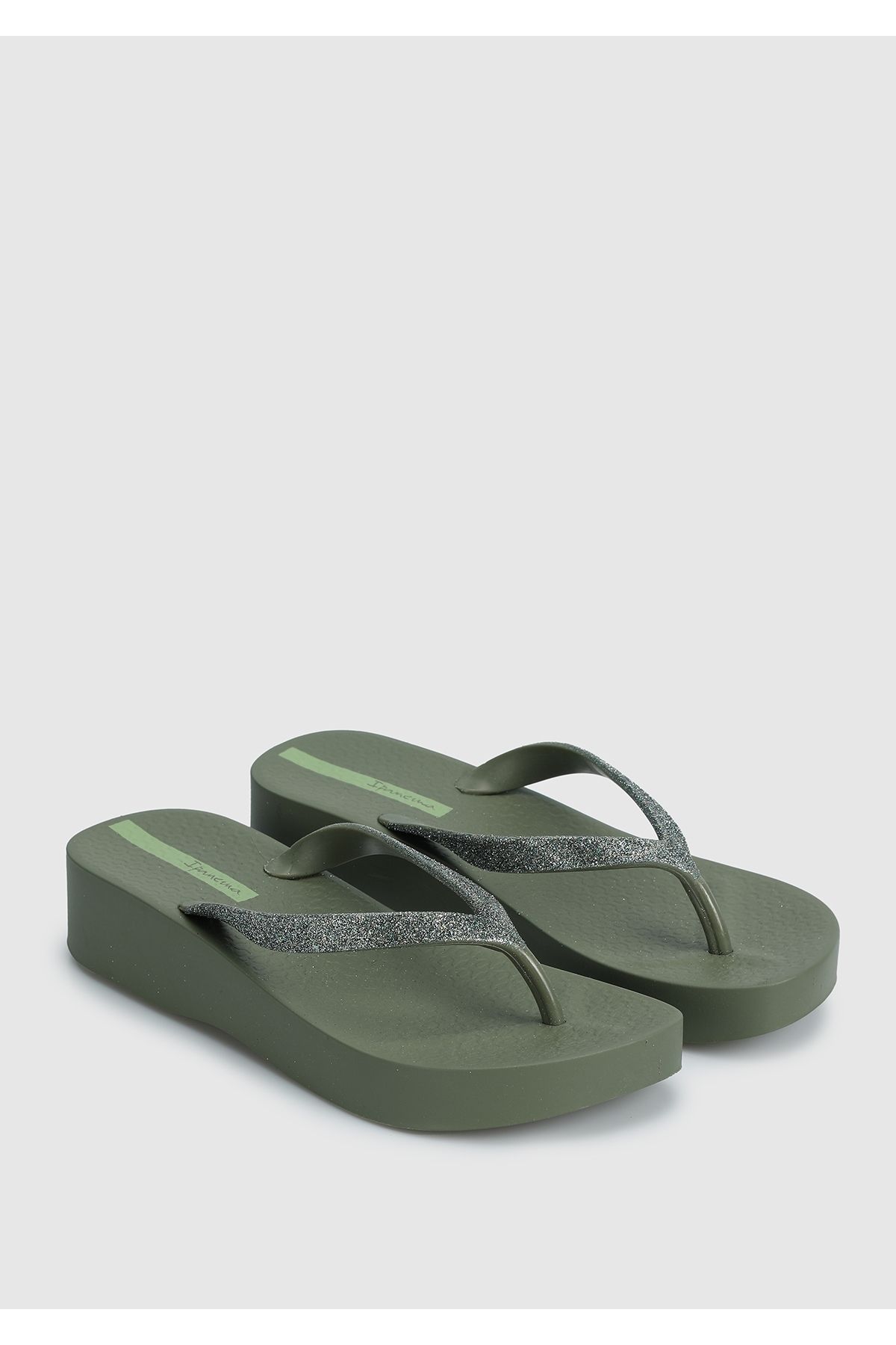 İpanema-Flip-flops pentru damă cu plasă verde șic - 35/40 2