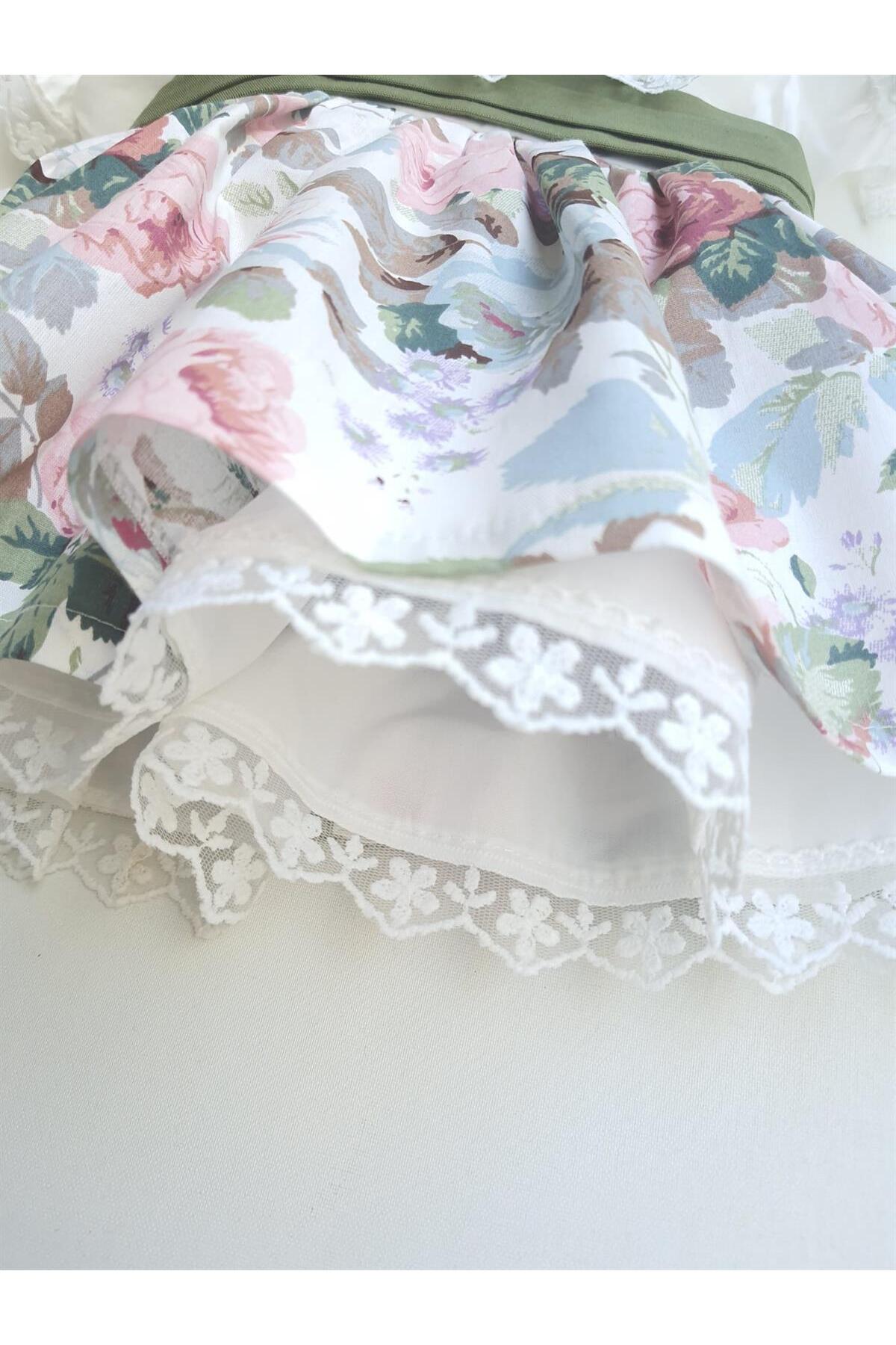 ikokokids DANTEL DETAYLI VİNTAGE ELBİSE fotoğrafı 7 (önizleme)