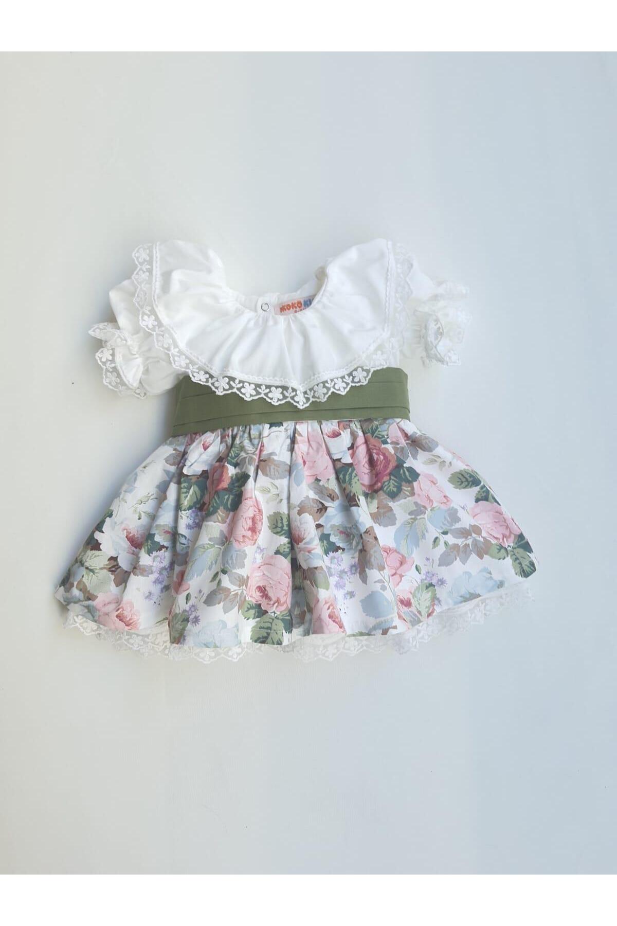 ikokokids DANTEL DETAYLI VİNTAGE ELBİSE fotoğrafı 2 (önizleme)